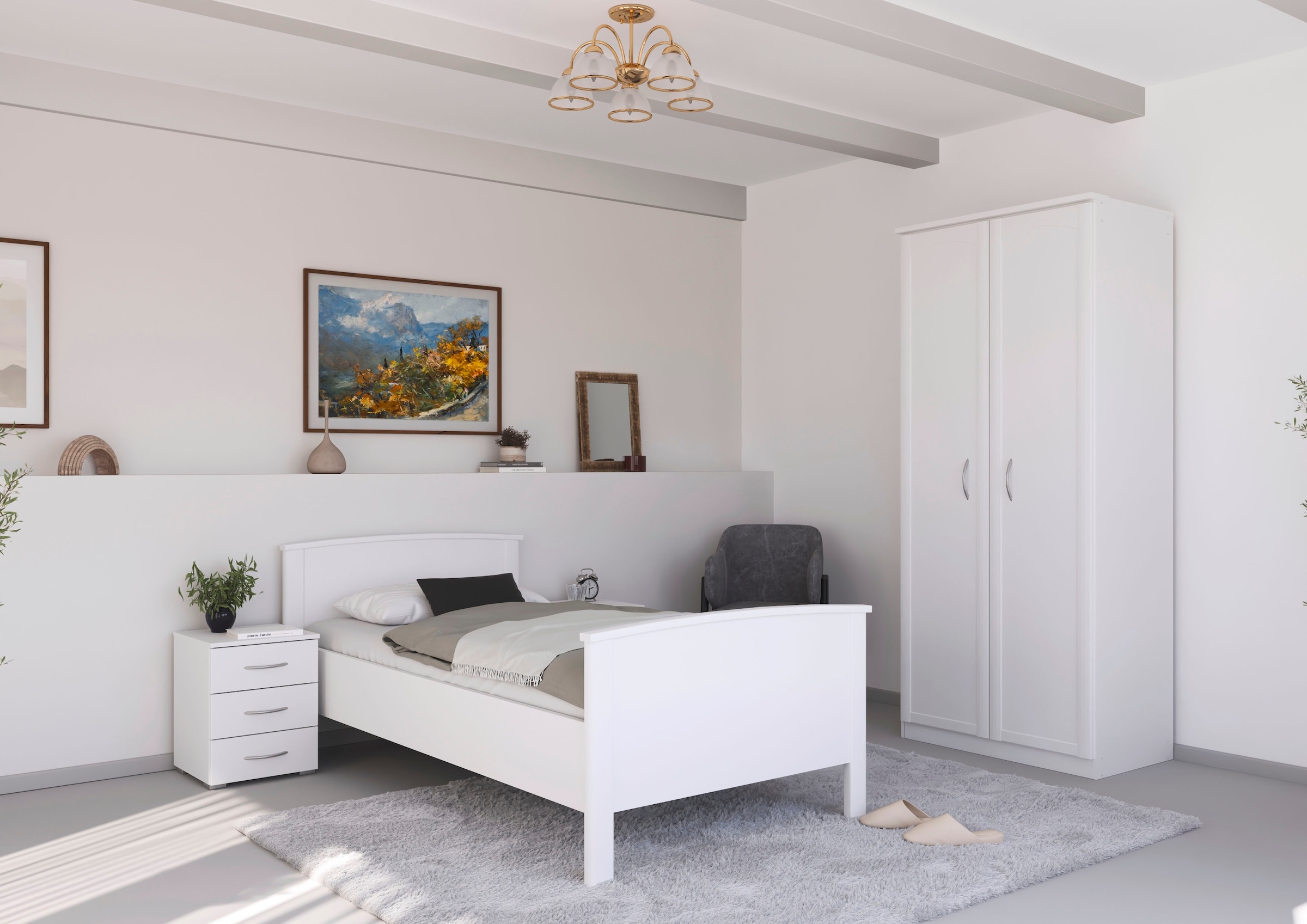 rauch Kleiderschrank »Schrank Garderobe Garderobenschrank Putzschrank Wäscheschrank TORRENT« Breiten 91/136/181 cm, Höhe 210 cm,  optional Aussenschubladen und Spiegel, viel Stauraum MADE IN GERMANY