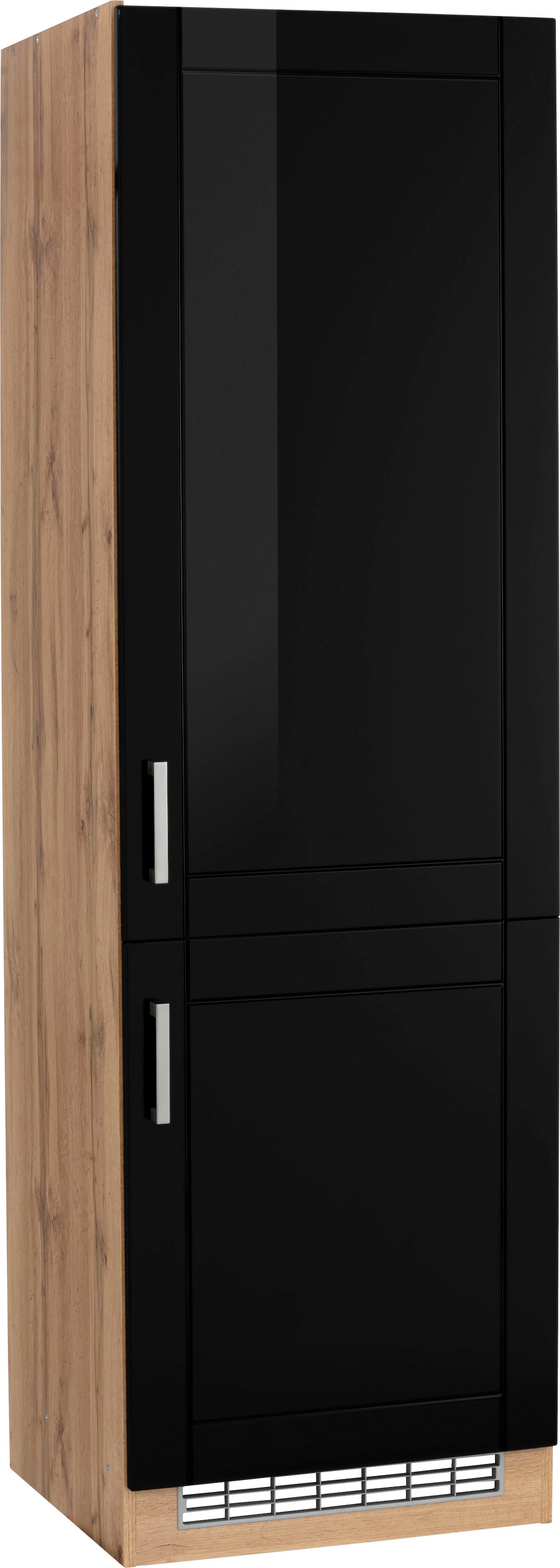 KOCHSTATION Armoire réfrigérée encastrable »KS-Tinnum« 60 cm de large, 200 cm de haut, poignées en métal, avec niche de 178 cm