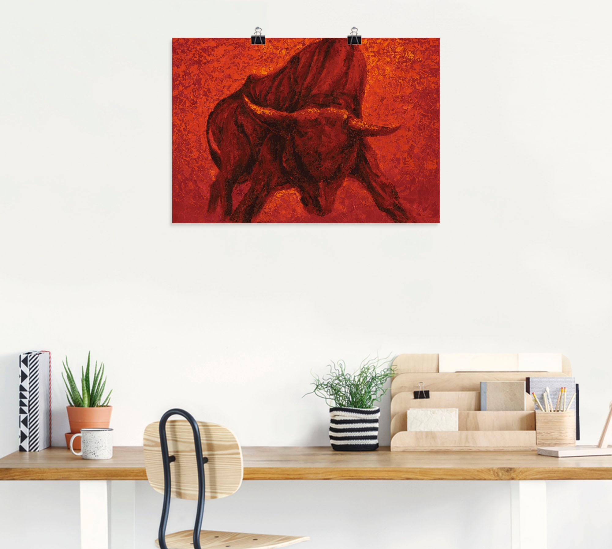 Artland Wandbild »Katalanischer Stier« Wildtiere 1 Stk. tlg. als Leinwandbild, Poster in verschied. Grössen