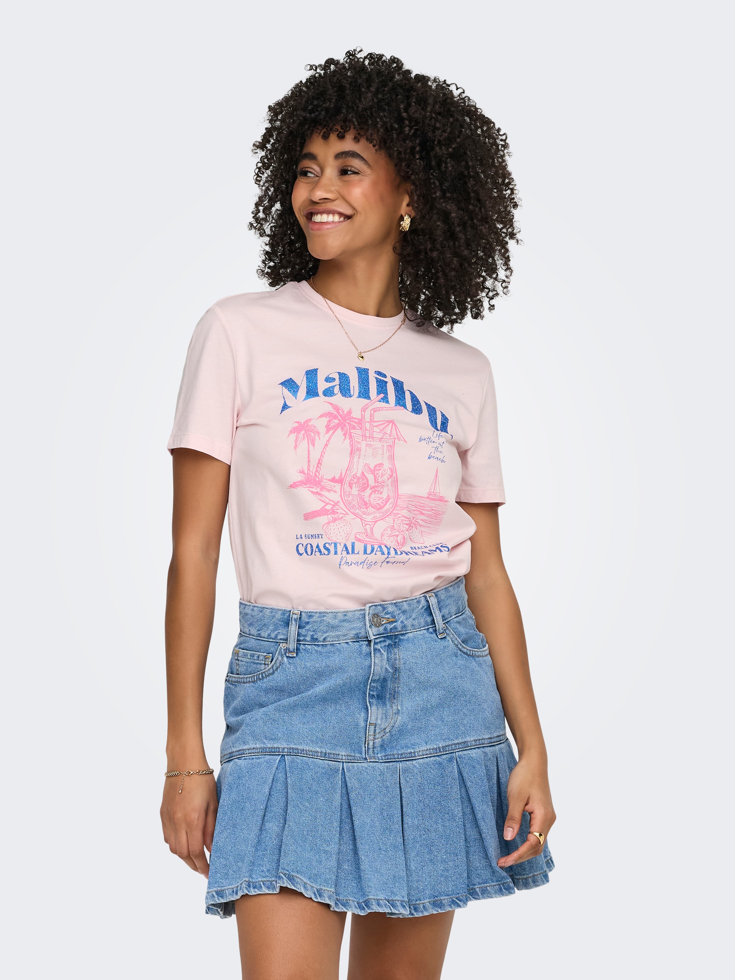 ONLY T-shirt à manches courtes »ONLDINA S/S CLUB TOP BOX JRS« coton, coupe régulière, col rond