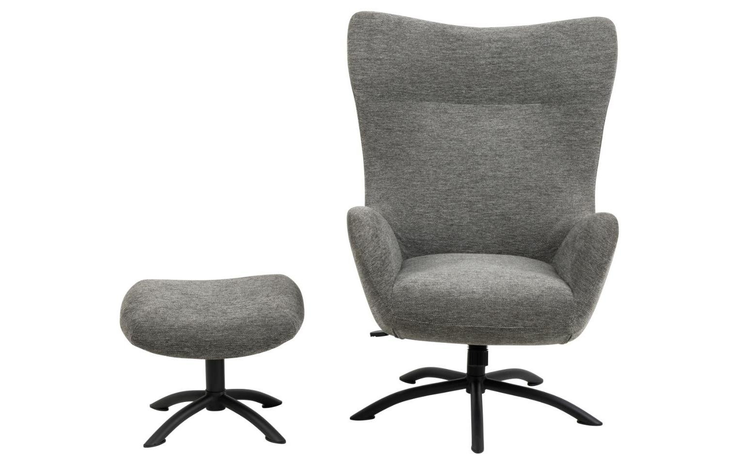 AC Design Fauteuil »Recliner Talgarth« 2 cuis tlg. Eleganter Stuhl mit Hocker aus Skyland-Stoff