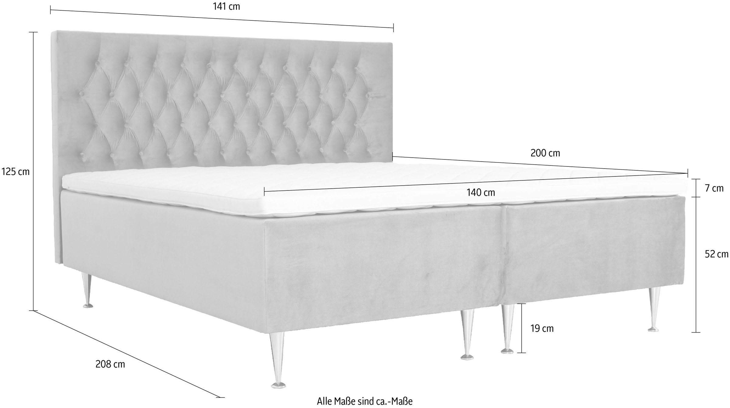Home affaire Lit boxspring »Exclusive« inkl. Topper, 3 Breiten, 3 Härtegrad-Ausführungen