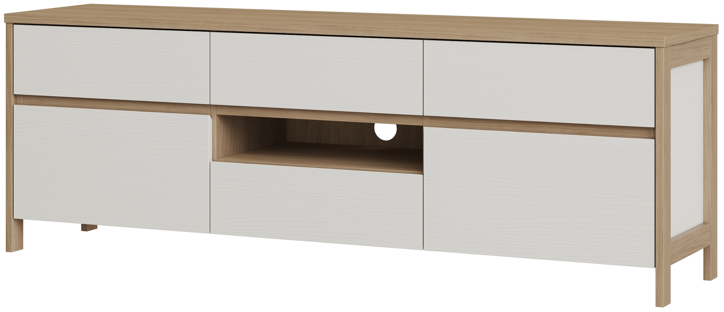 Home affaire TV-Schrank »Stranda, moderner TV-Unterschrank, Kommode im Scandi-Style, Lowboard« Rahmenoptik, ausreichend Stauraum, vielseitig einsetzbar, 164 cm breit