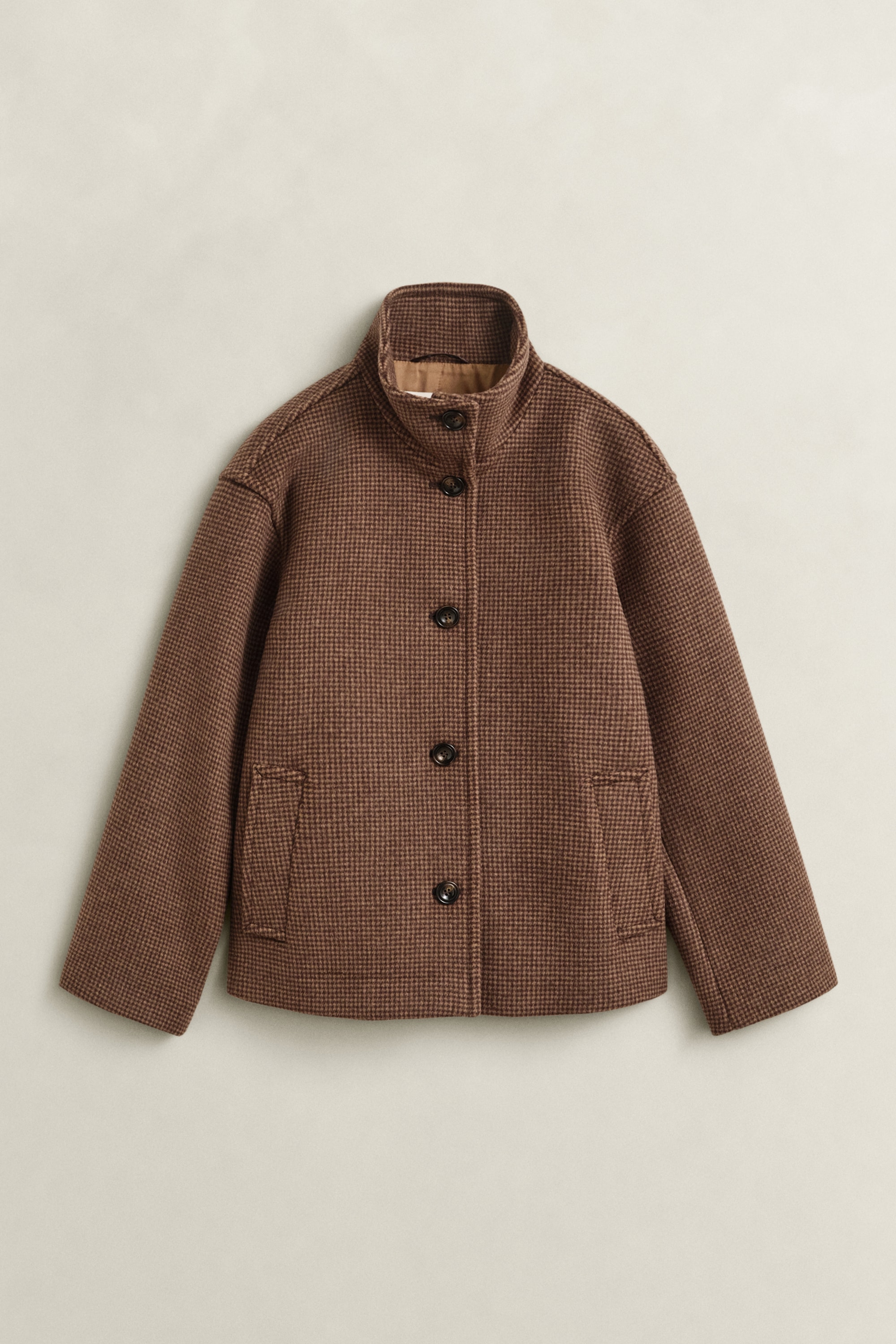 Gant Veste en laine »CHECKED WOOL BLEND« petits carreaux, coupe décontractée, avec une touche de cachemire