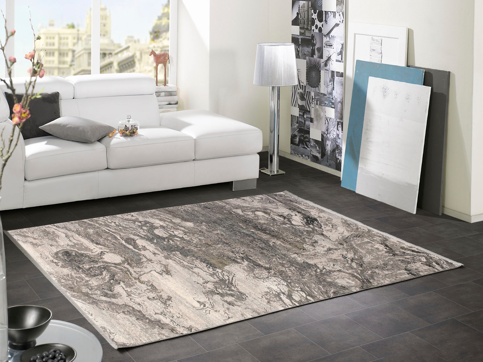 OCI DIE TEPPICHMARKE Tapis »You« Rectangulaire 8 mm Höhe Glanz Viskose, mit Fransen, Wohnzimmer