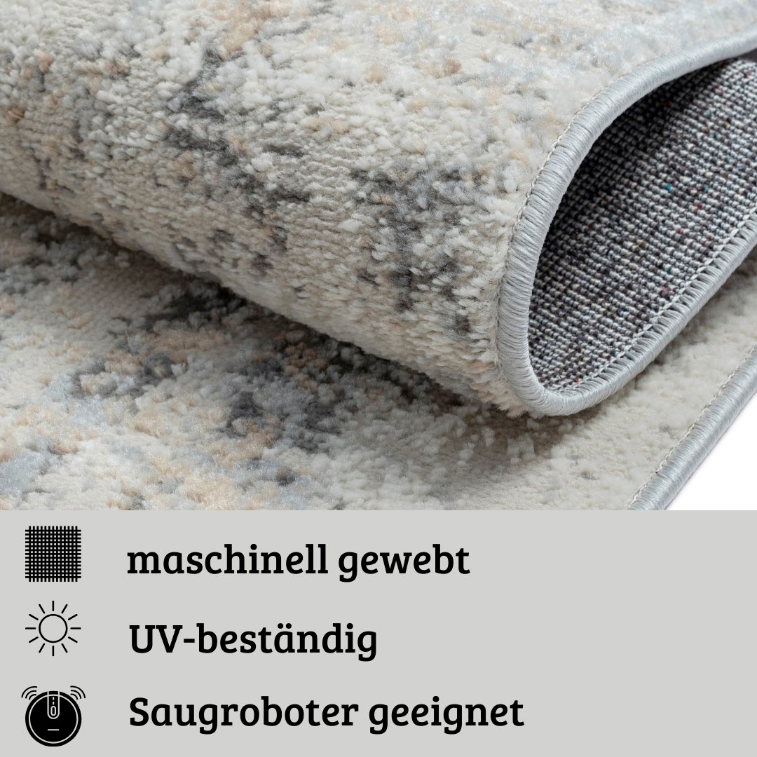 GOODproduct Teppich »Liorra« rechteckig 8 mm Höhe Kurzflor, modernes Design, pflegeleicht, Wohnzimmer