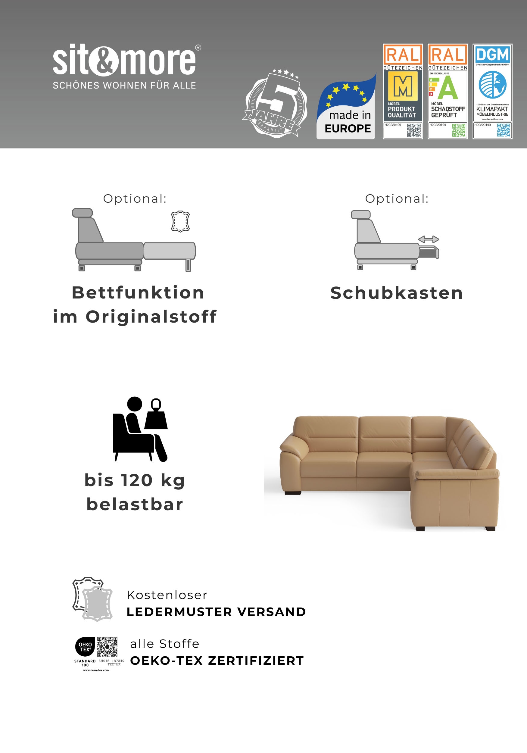 sit&more Polsterhocker »Montego«