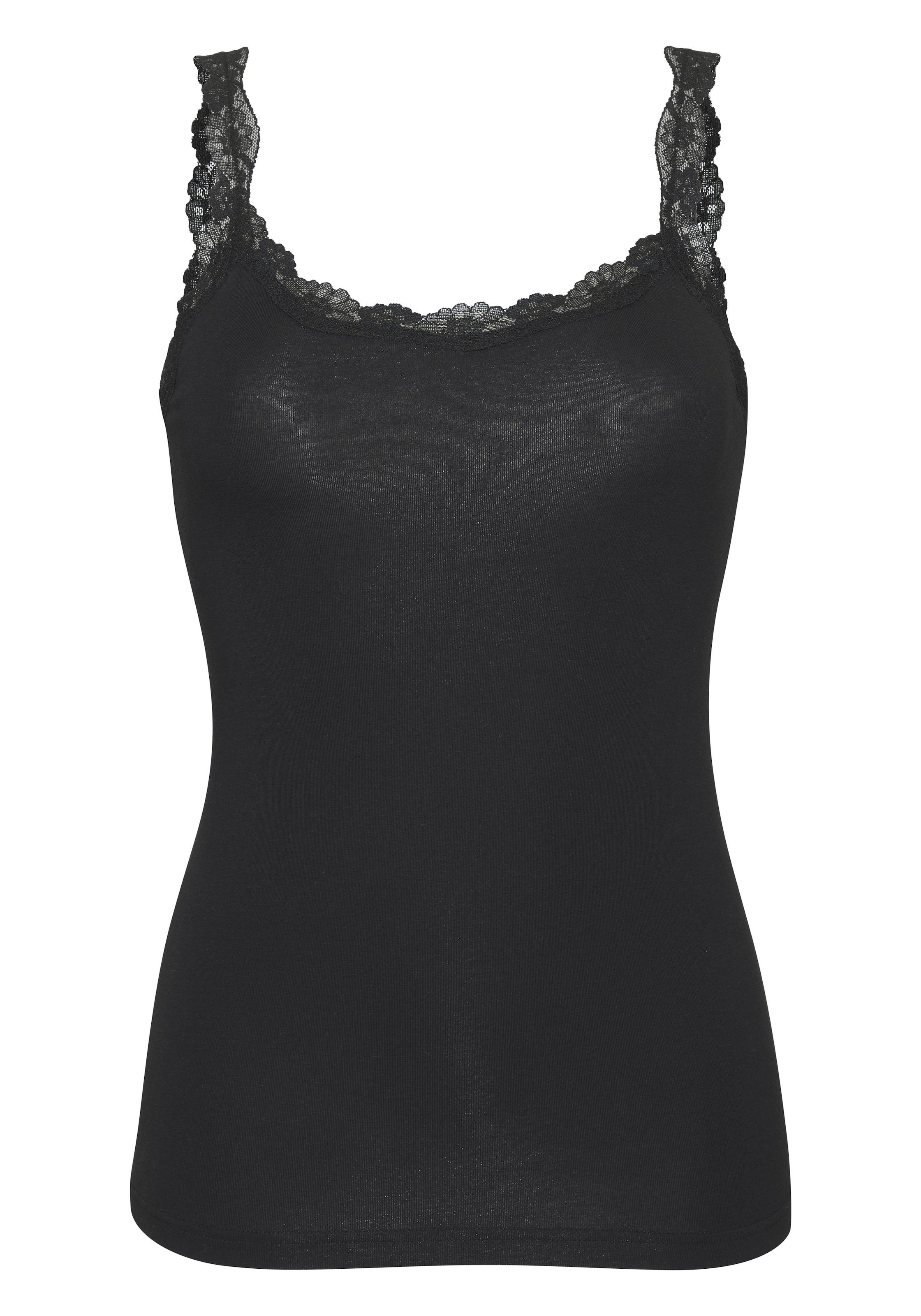 LASCANA Sous-chemise 2er-Pack,  mit innenliegendem Bustier, Spaghettiträger-Top, Unterziehshirt