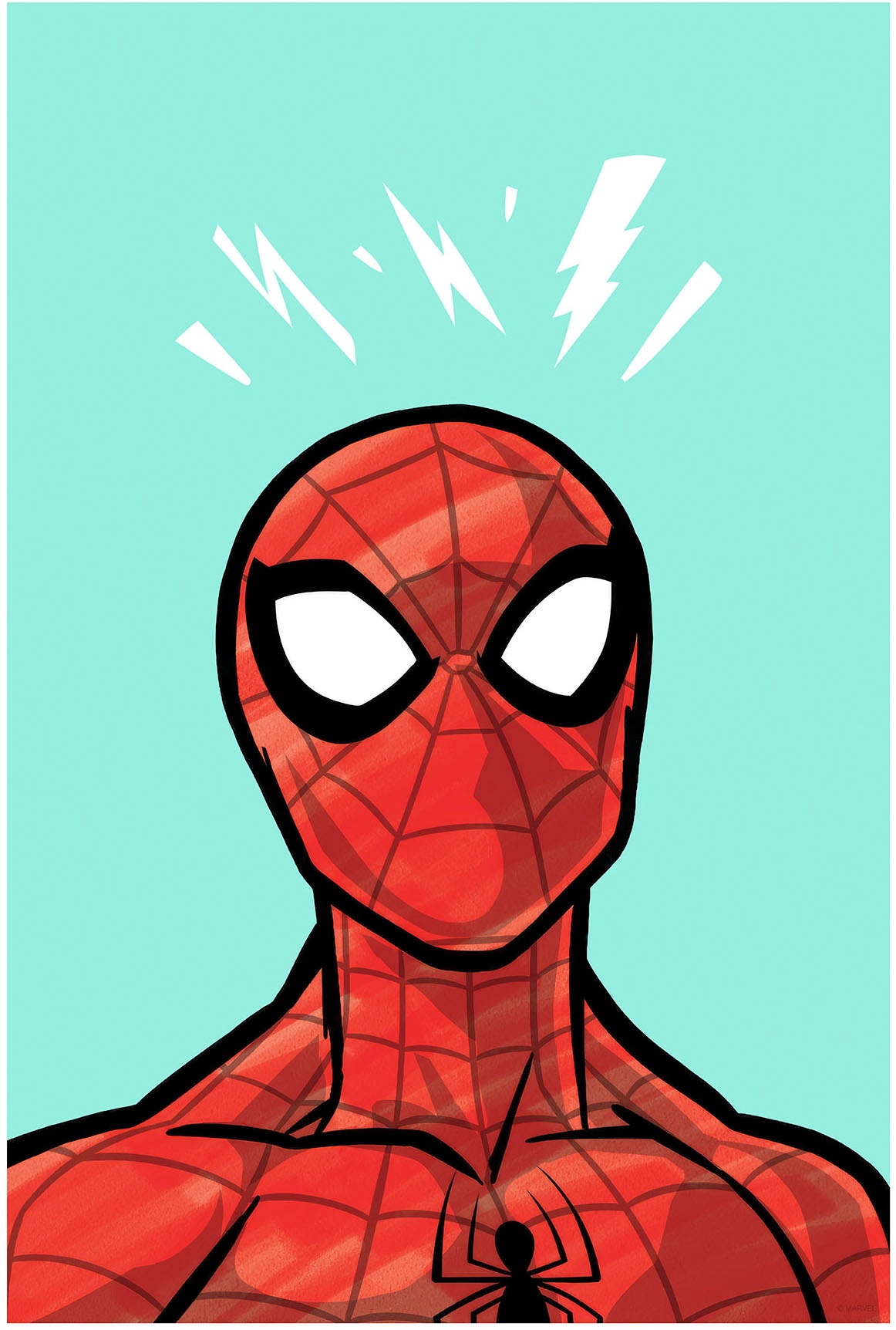 Komar Wandbild »Spider-Man Danger Ahead« Disney Set, 1 Stk. tlg. 50 x 70 cm (Breite x Höhe) - Kinderzimmer, Dekoration