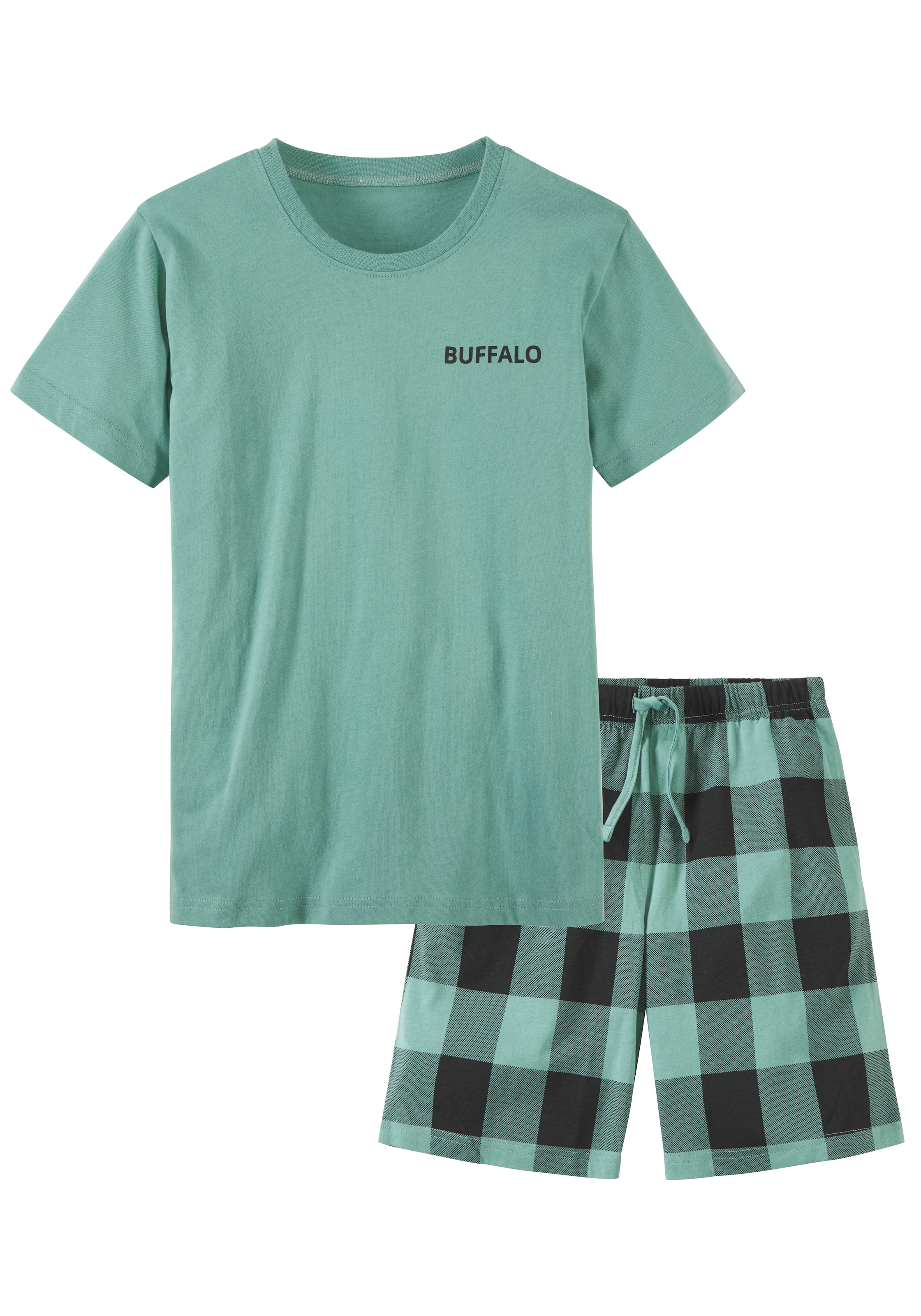 Buffalo Pyjama Paquet, 1 Stück, 2 pièces kurzer Schlafanzug im coolen Karolook