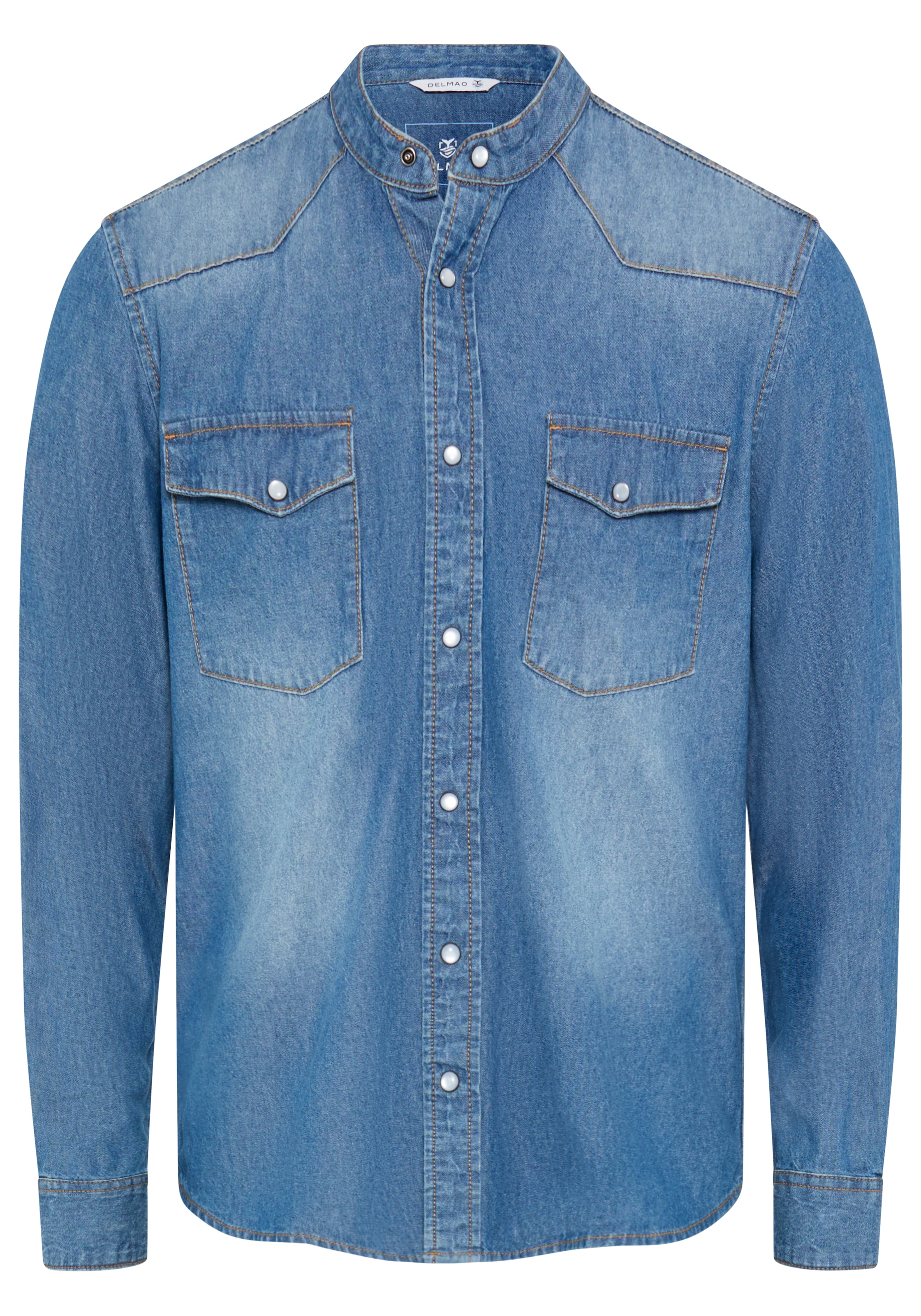 DELMAO aus Baumwolle in Denim-Qualität, mit Stehkragen