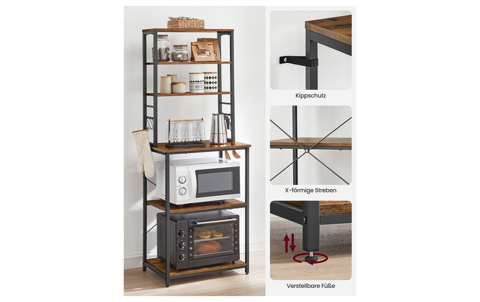 VASAGLE Küchenregal »mit 6 Ablagen«