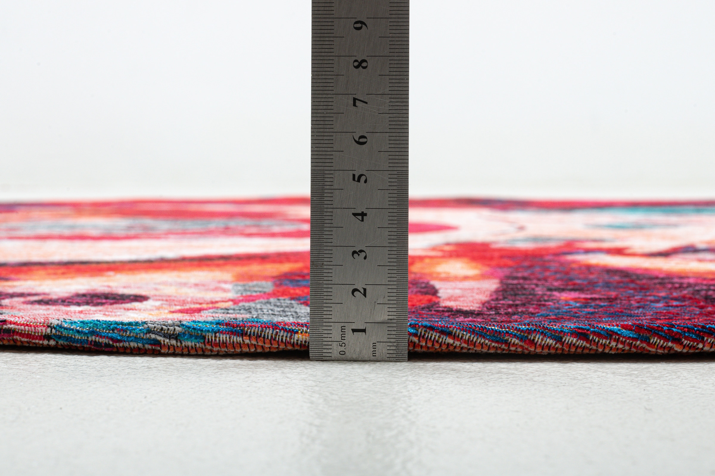Sansibar Teppich »Keitum 008« rund 3 mm Höhe Flachgewebe, modernes Design, Motiv Gläser & gekreuzte Säbel