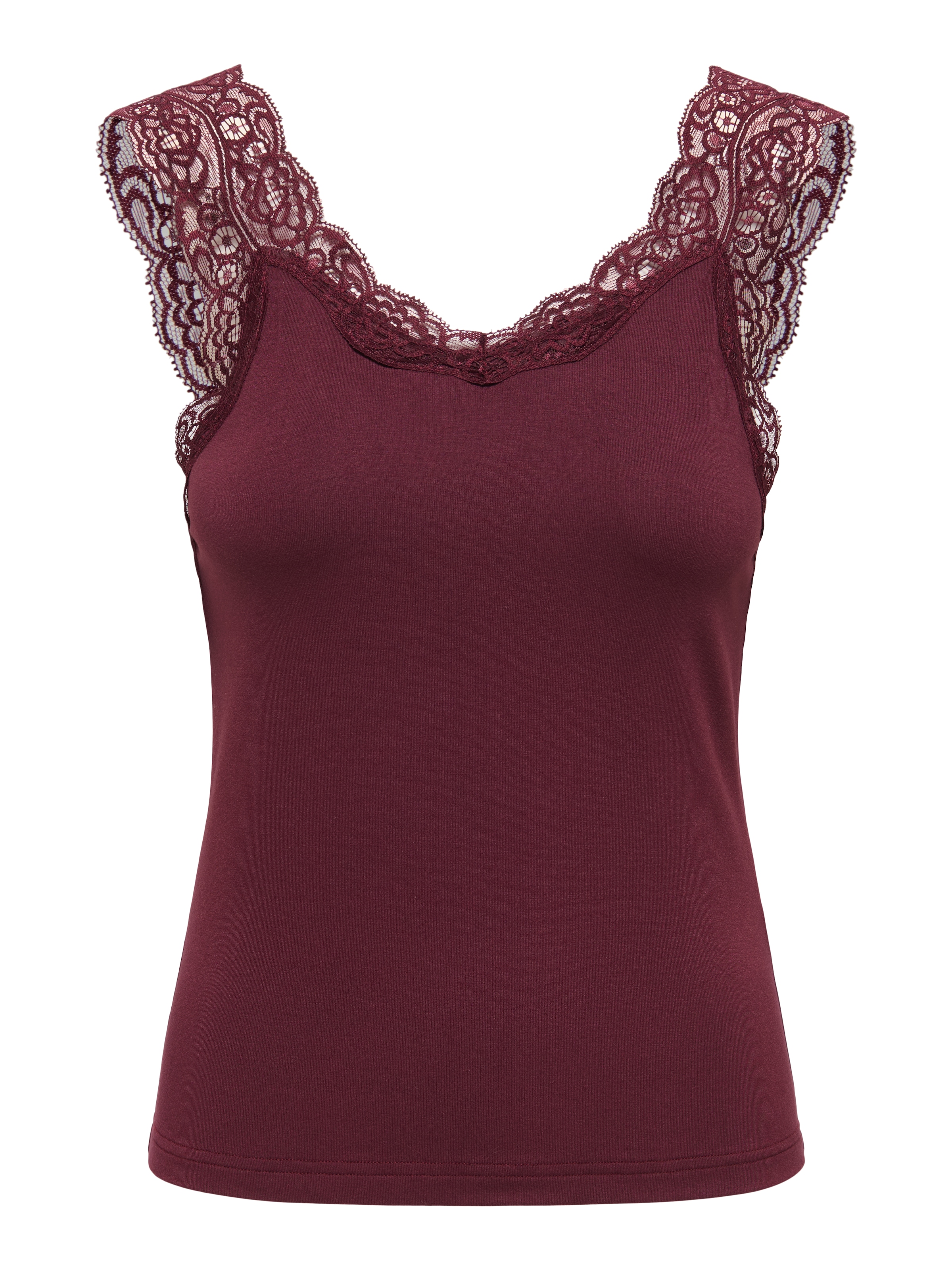 ONLY Top en dentelle »ONLLUNI TANK TOP WITH LACE DETAIL CS JRS« Viskosemischung, regular fit