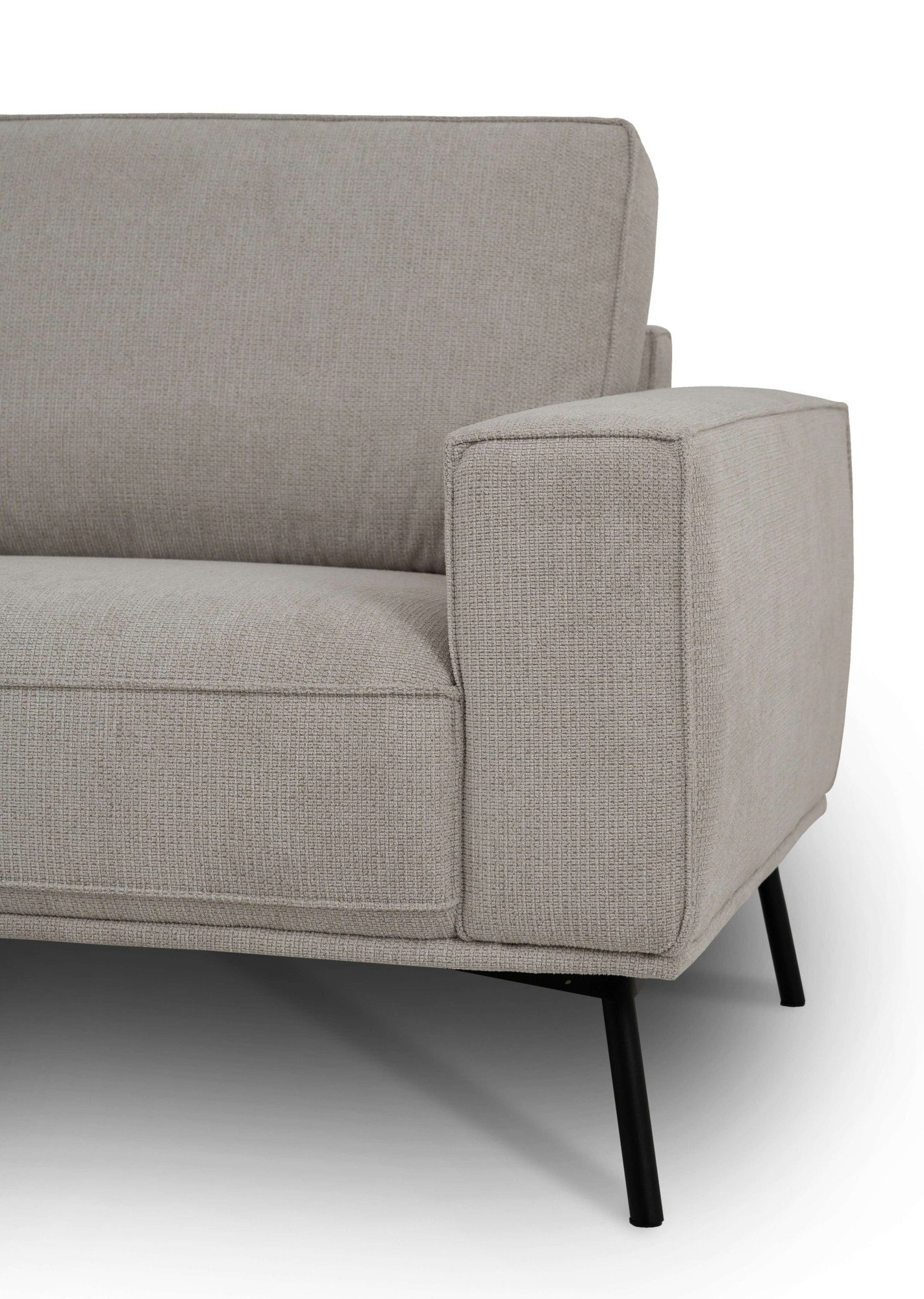 GOODproduct Ecksofa »Vosby« 260 cm, Chenille,  mit dekorativer Kedernaht, Wellenunterfederung