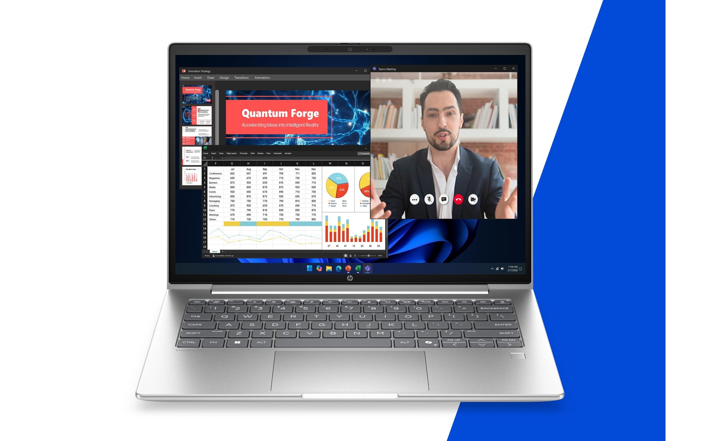 HP Business-Notebook »ProBook 4 G2i DX9R5ET« / 14 ″ Intel Core 7 512 GB SSD Integrierte NPU (Neural Processing Unit)