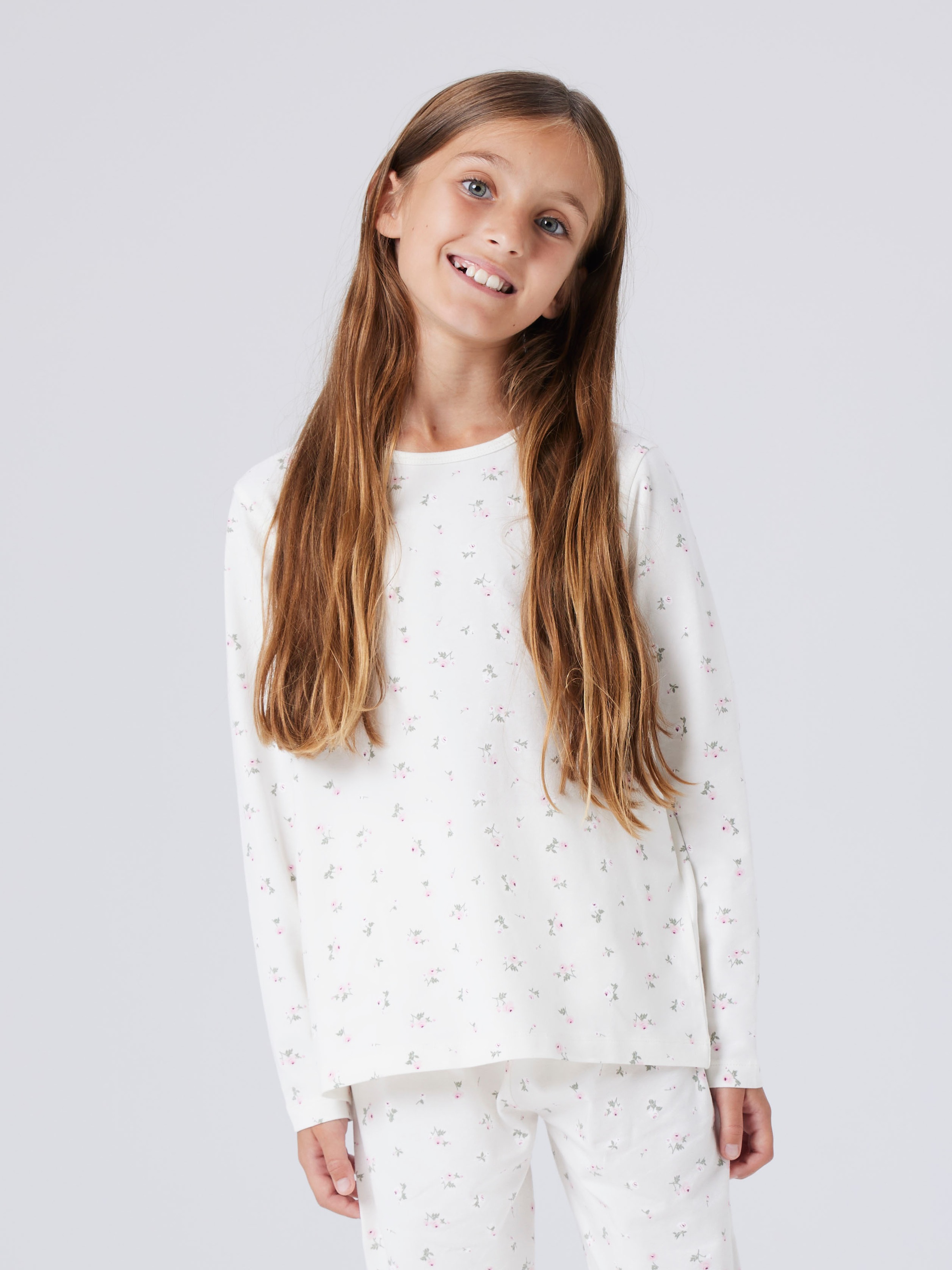 Name It Schlafanzug »NKFNIGHTSET JET STREAM FLOWER NOOS« Set, 2 tlg.