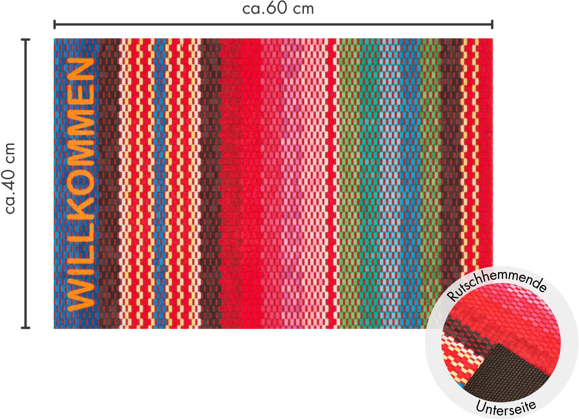 Andiamo Fussmatte »Modern« rechteckig 6,5 mm Höhe Schmutzfangmatte, bedruckt, diverse Motive, In- und Outdoor geeignet