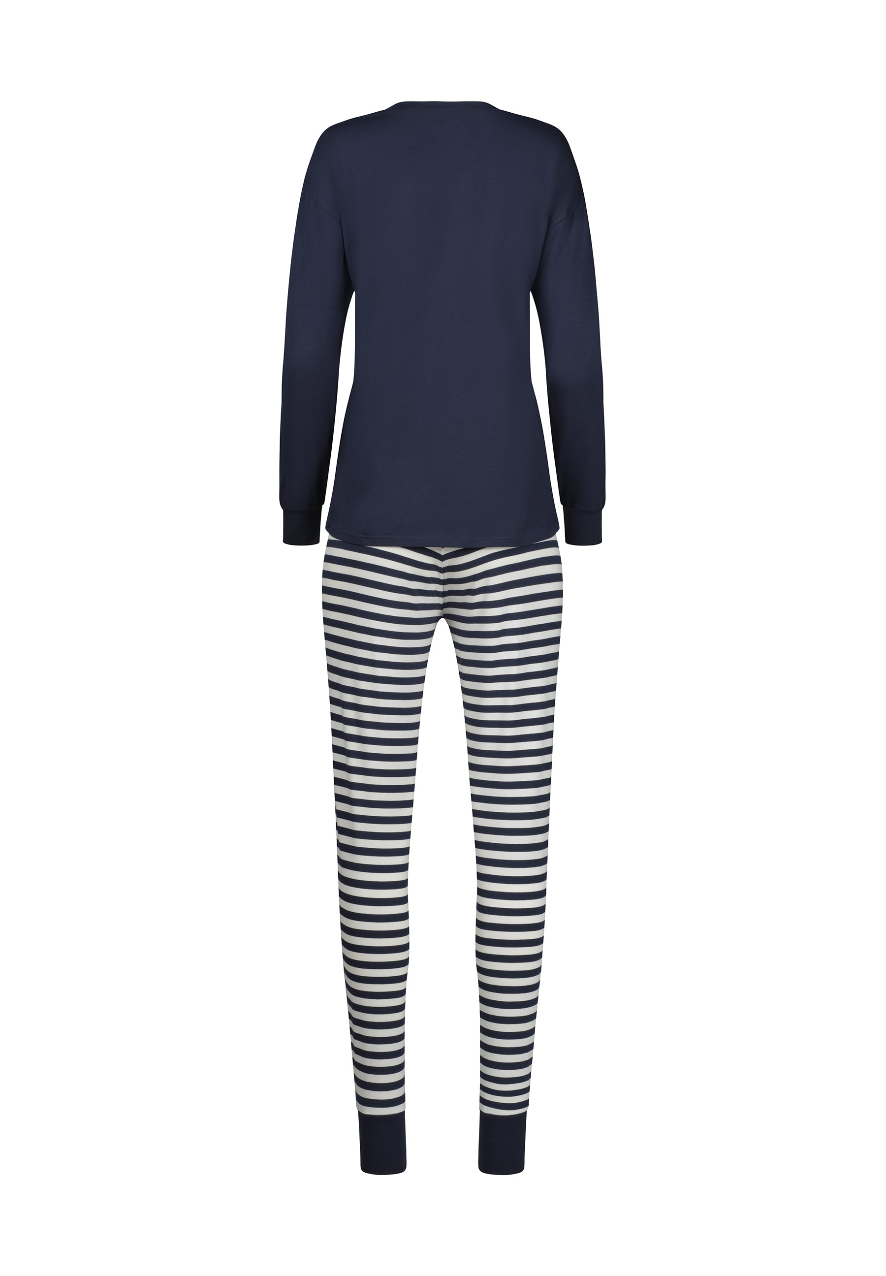 Skiny Pyjama »Night In Mix & Match« 2 pièces mit Rundhalsausschnitt, langärmelig, breiter Bund