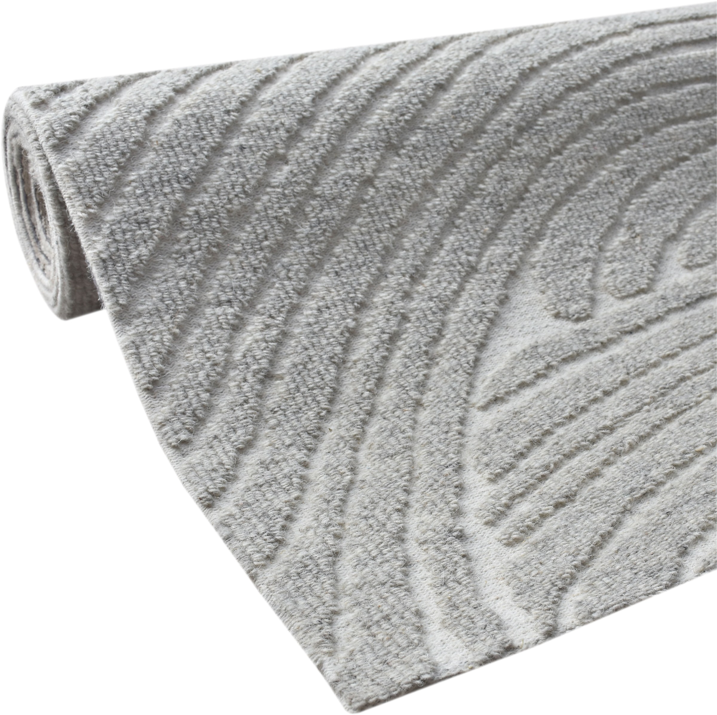 my home Tapis en laine »Falun, Wolle, Hoch-Tief-Struktur, maschinell gewebt« Rectangulaire 12 mm Höhe einfarbig, Wolle, Teppich, Wohnzimmer, Schlafzimmer, Esszimmer