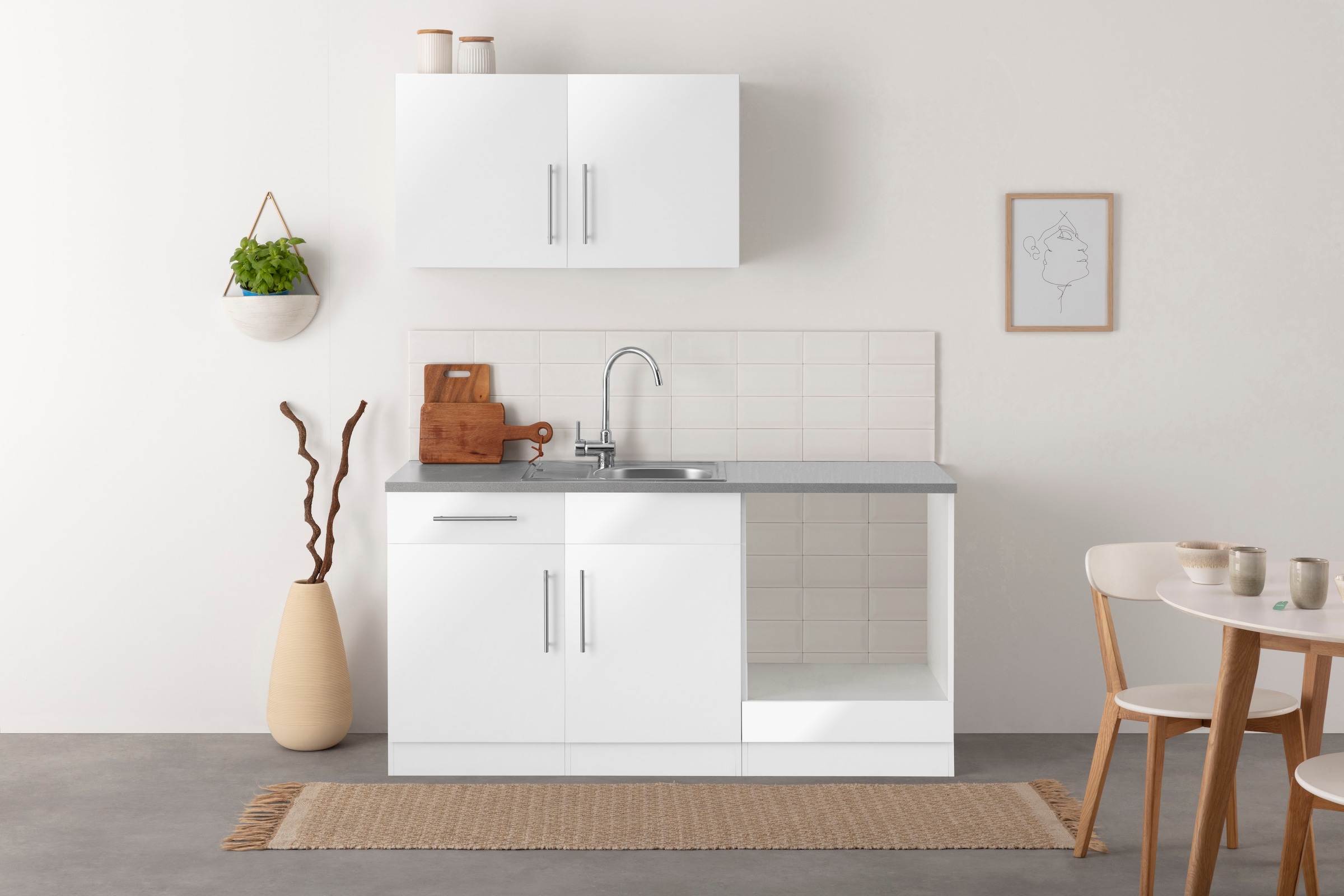 wiho Küchen Küche »Cali« wahlweise mit E-Geräten, Breite 160 cm