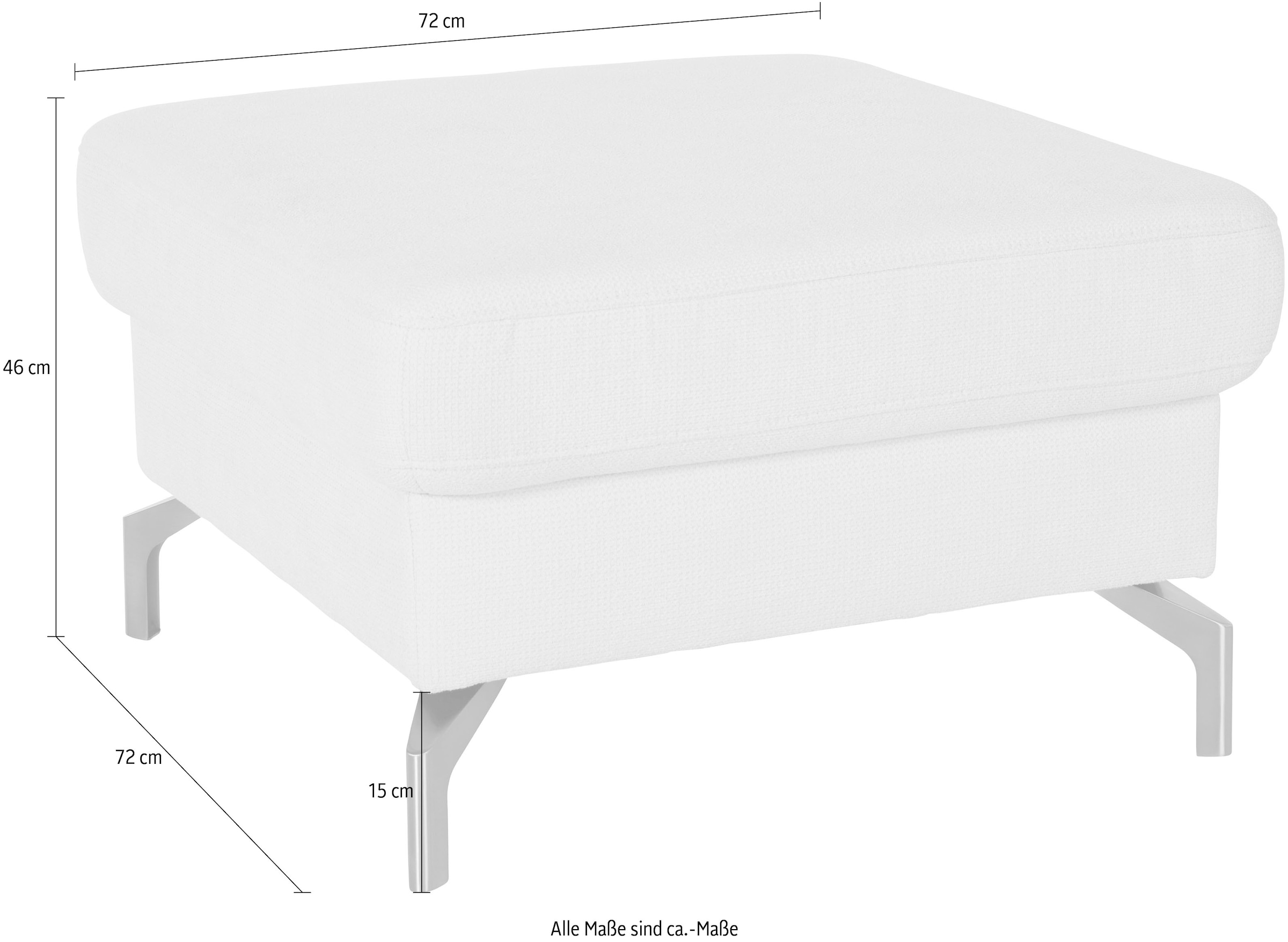 sit&more Hocker »Percy« Fusshöhe 15cm, wahlweise mit unterschiedlichen Fussfarben