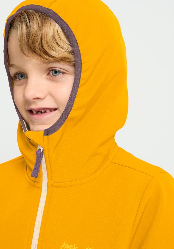 Jack Wolfskin Veste softshell »FOURWINDS JKT K« déperlant, coupe-vent, avec fermeture éclair