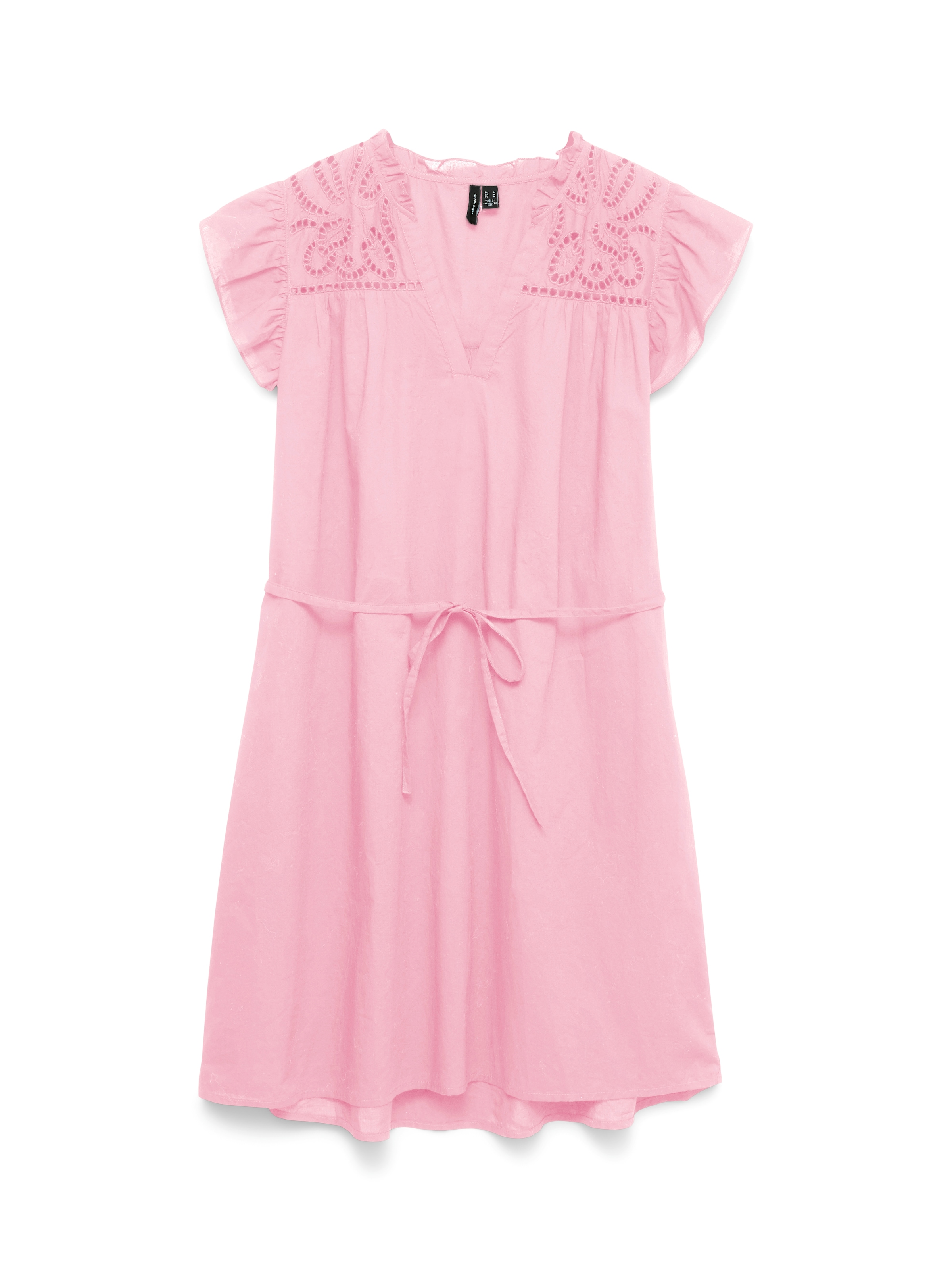 Vero Moda Minikleid »VMLINE SS SHORT DRESS WVN NOOS« Baumwolle