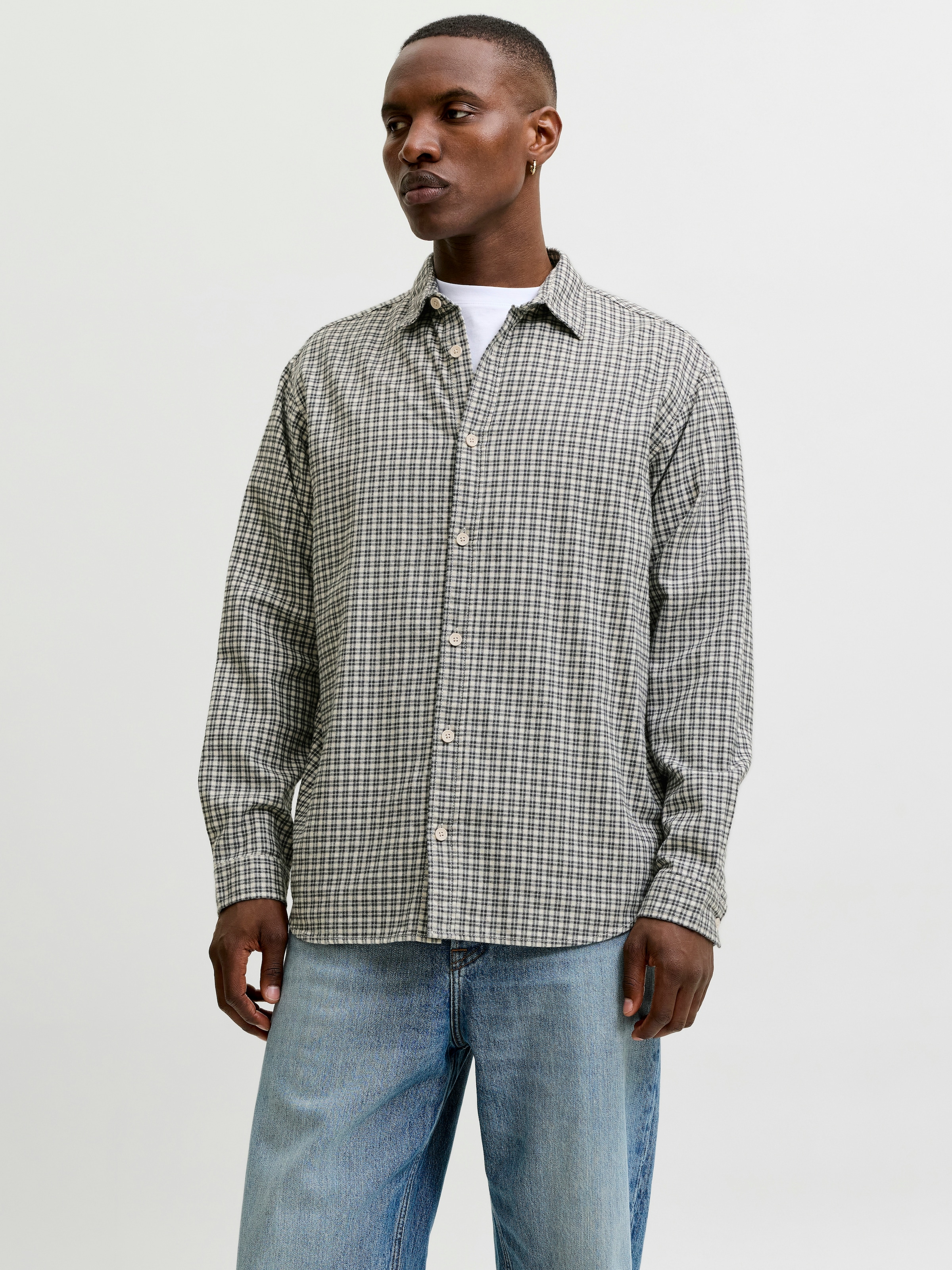Jack & Jones Langarmhemd »JJCARTER CHECK SHIRT LS SN« Baumwolle, relaxed fit