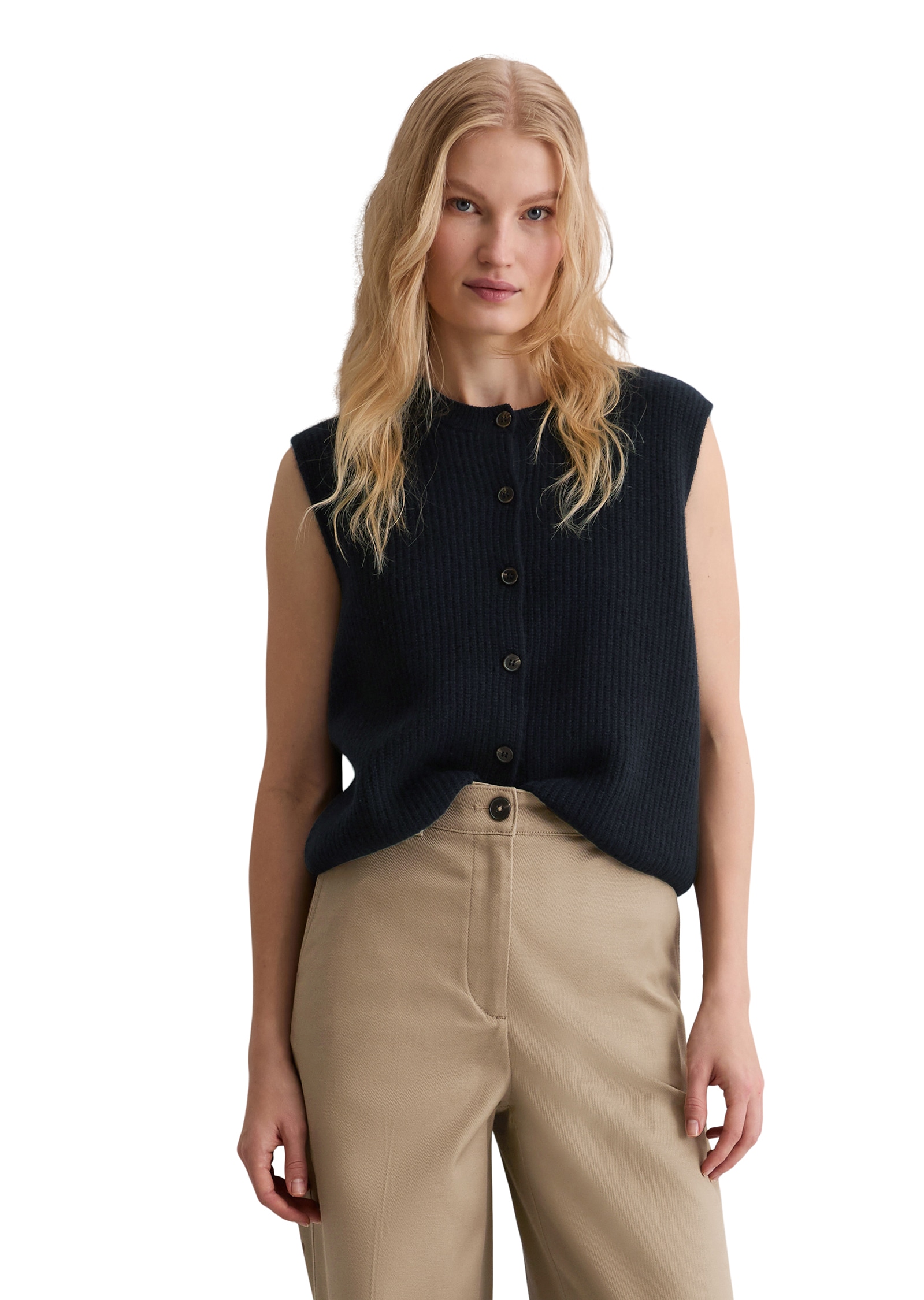 Marc O'Polo Strickweste slim fit, aus weichem Wolle-Mix