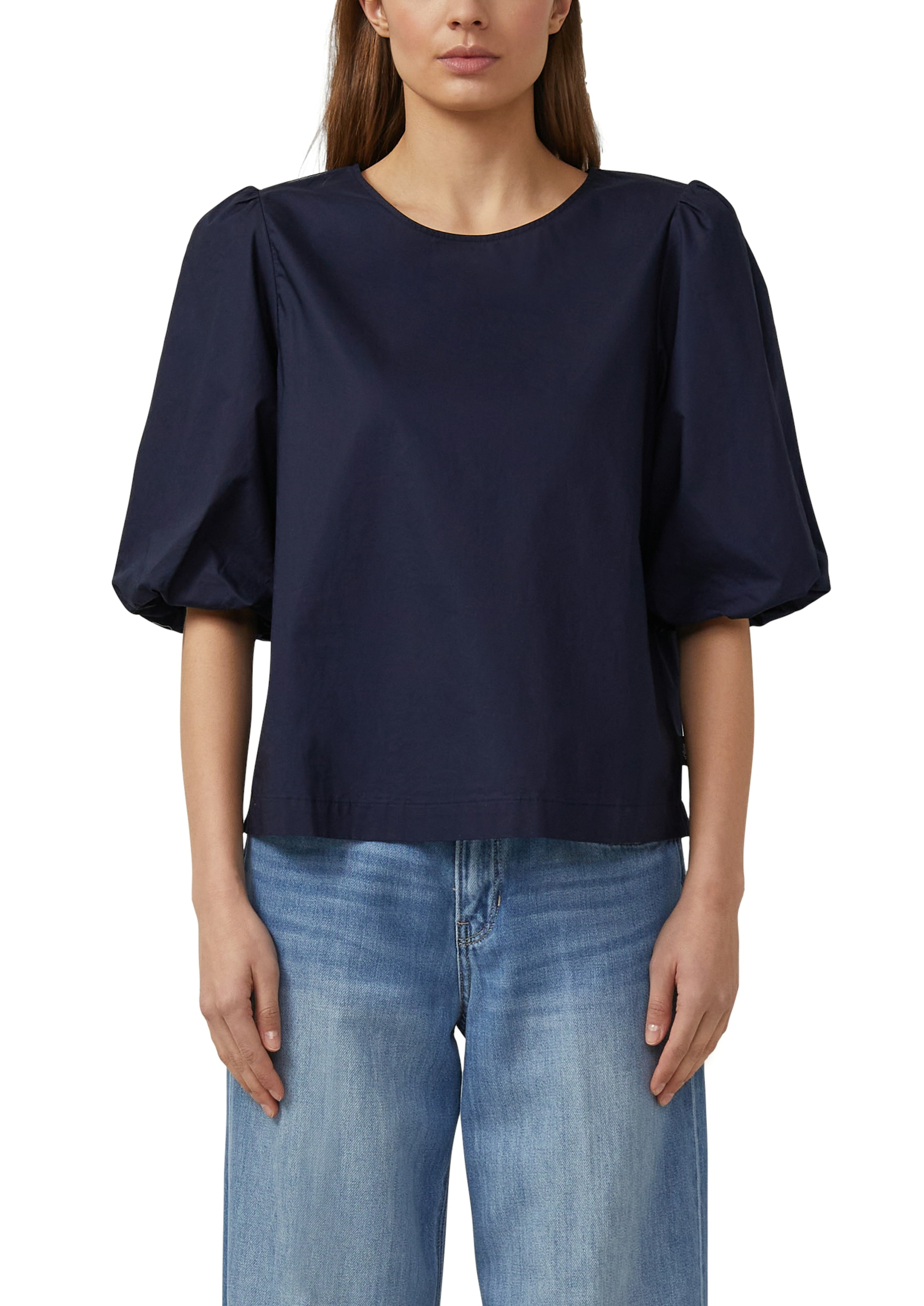 s.Oliver Blouse à enfiler mit weitem Hallbarm und Knopfvershcluss