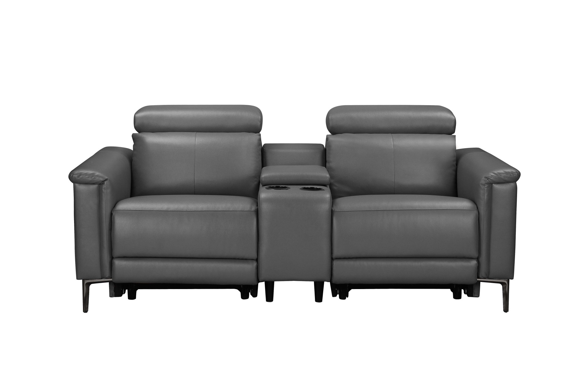 GOODproduct 2-places »LUND,Lederoptik, Kinosofa, Relaxfunktion, TV-Sessel, man./elektrisch« électrique avec USB-A, réglage de la tête, porte-boissons et compartiment de rangement