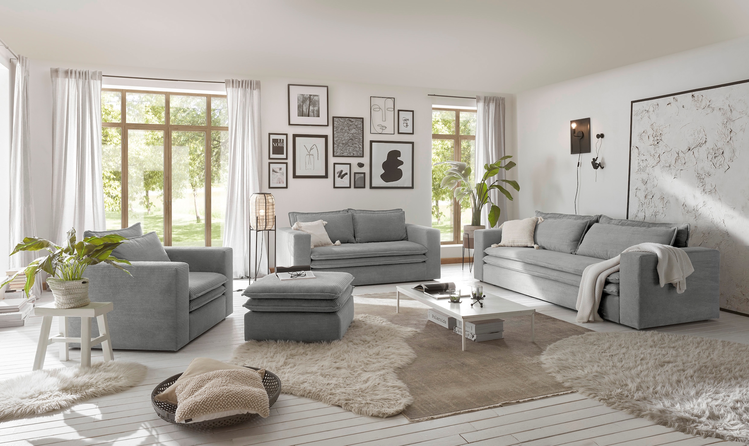 Home affaire 2-places »PIAGGE« Hochwertiger Cord mit weicher Velours-Struktur