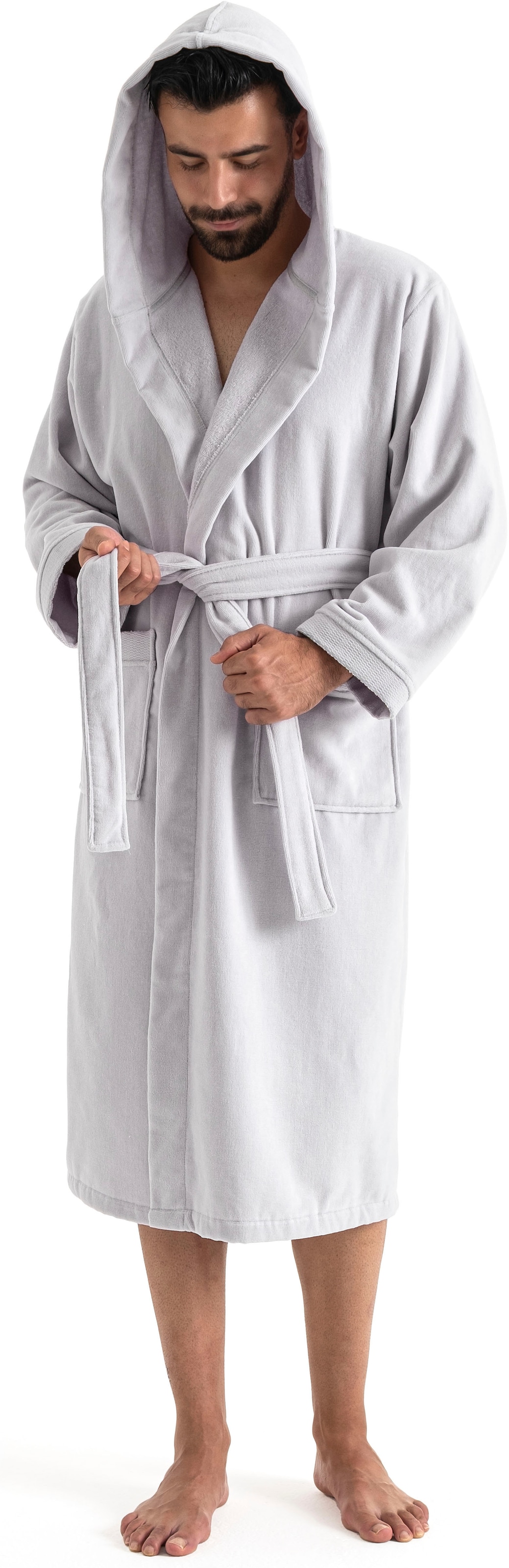 GOODproduct Unisex-Bademantel »Fenya, 330 g/m², Premium, Hotelbademantel, Morgenmantel,  Sauna & Spa« 1 Stk. Reissverschlusstaschen, weich mit GRATIS-Zugabe: 1x Duschtuch 70x140 cm