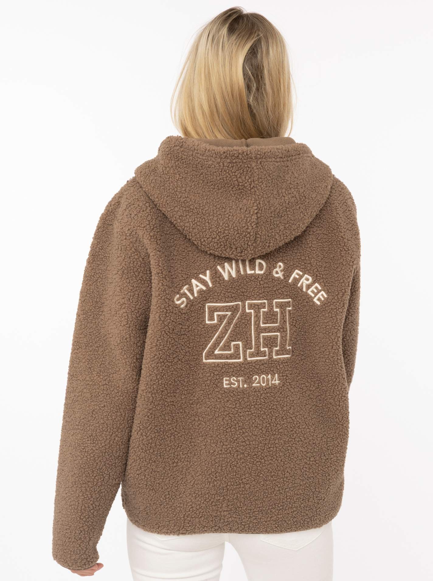 Zwillingsherz Sweat à capuche »"Hoody Zip"« fermeture éclair intégrale, capuche, grand logo à l'arrière