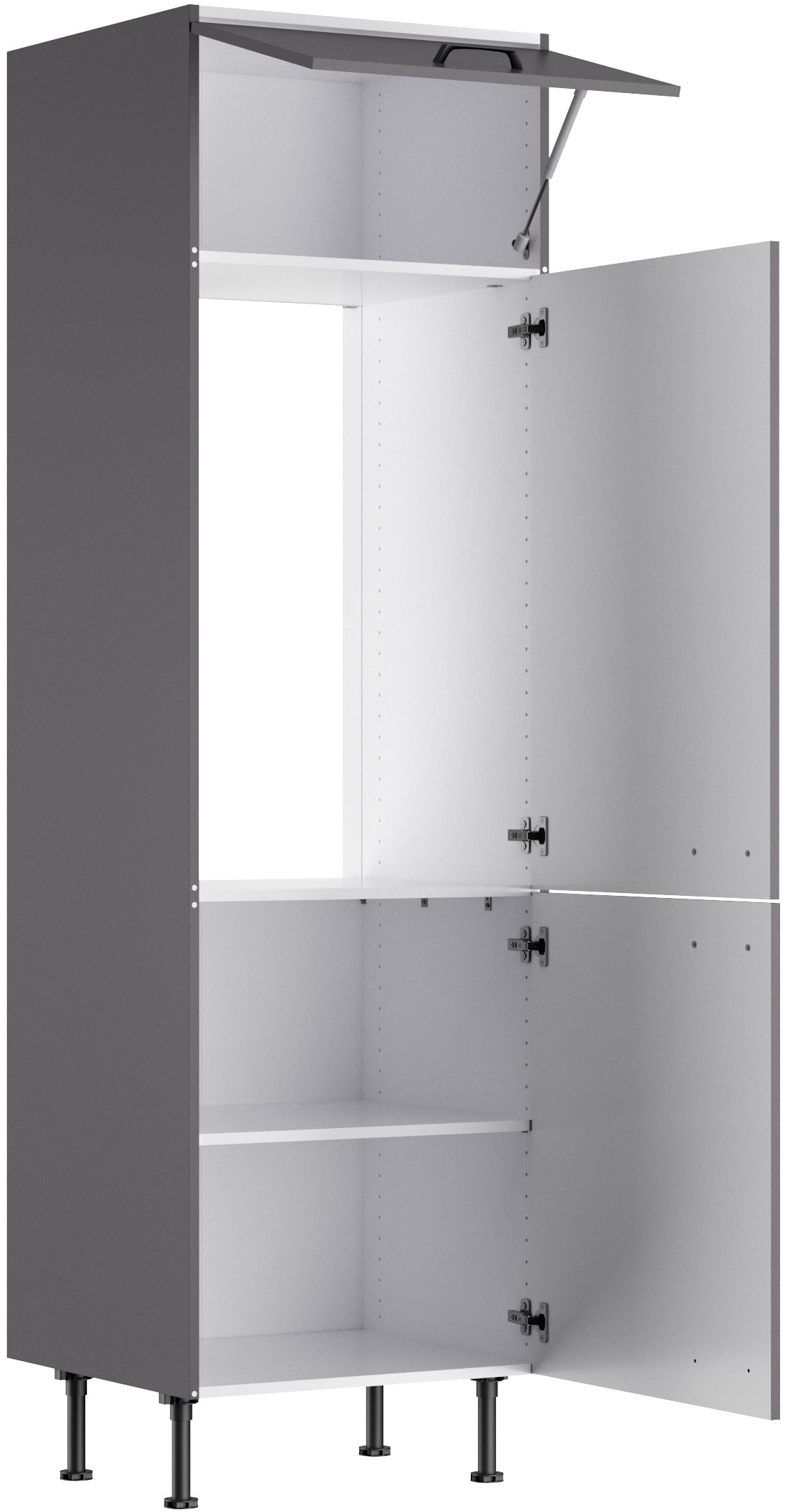 KOCHSTATION Armoire réfrigérée encastrable »KS-Paula« 60 cm breit, 211 cm hoch, mit 1 Klappe, 2 Türen, 1 Einlegeboden