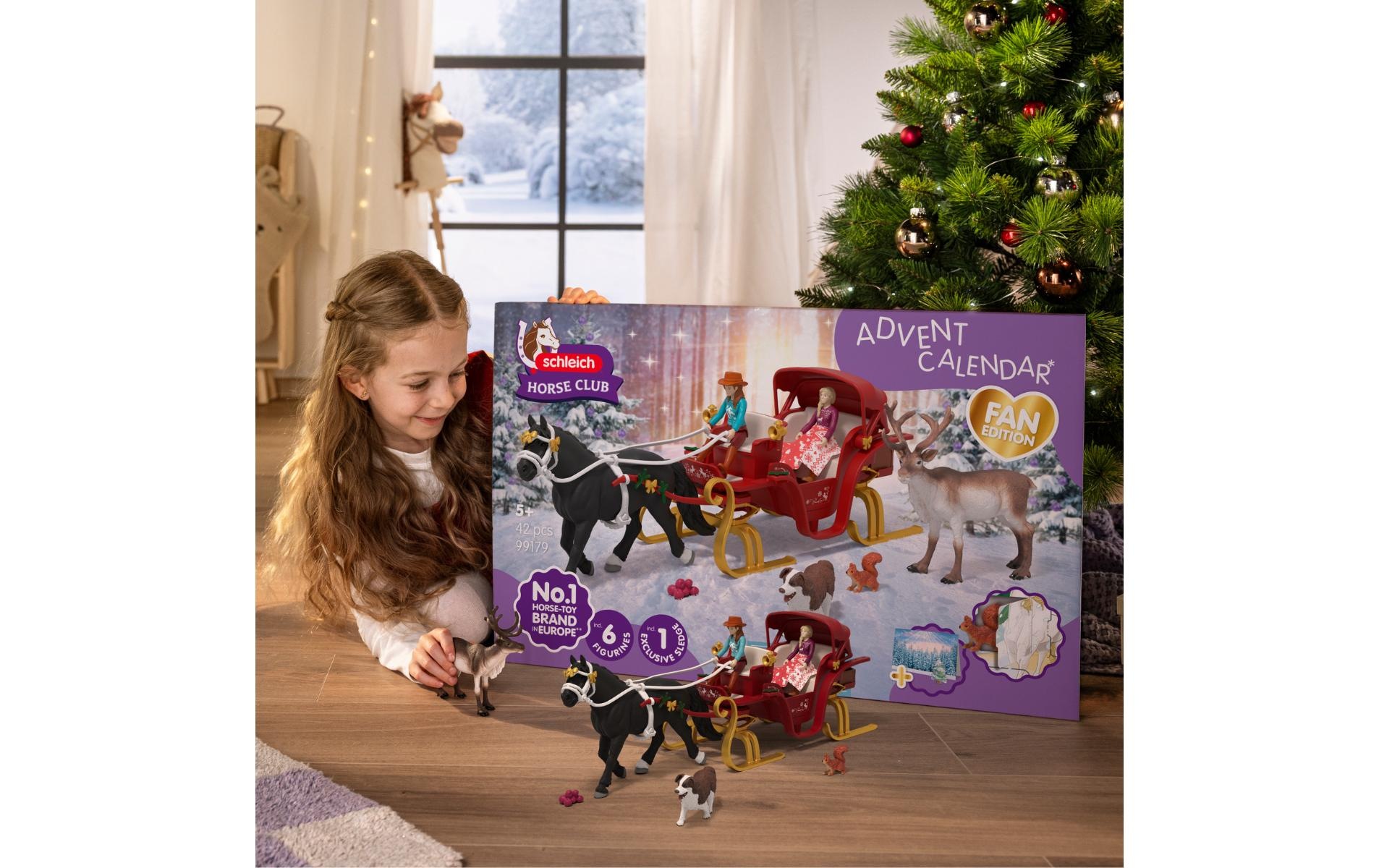 Schleich® Jouet calendrier de l'Avent »Horse Club Weihnachtliche Schlittenfahrt«