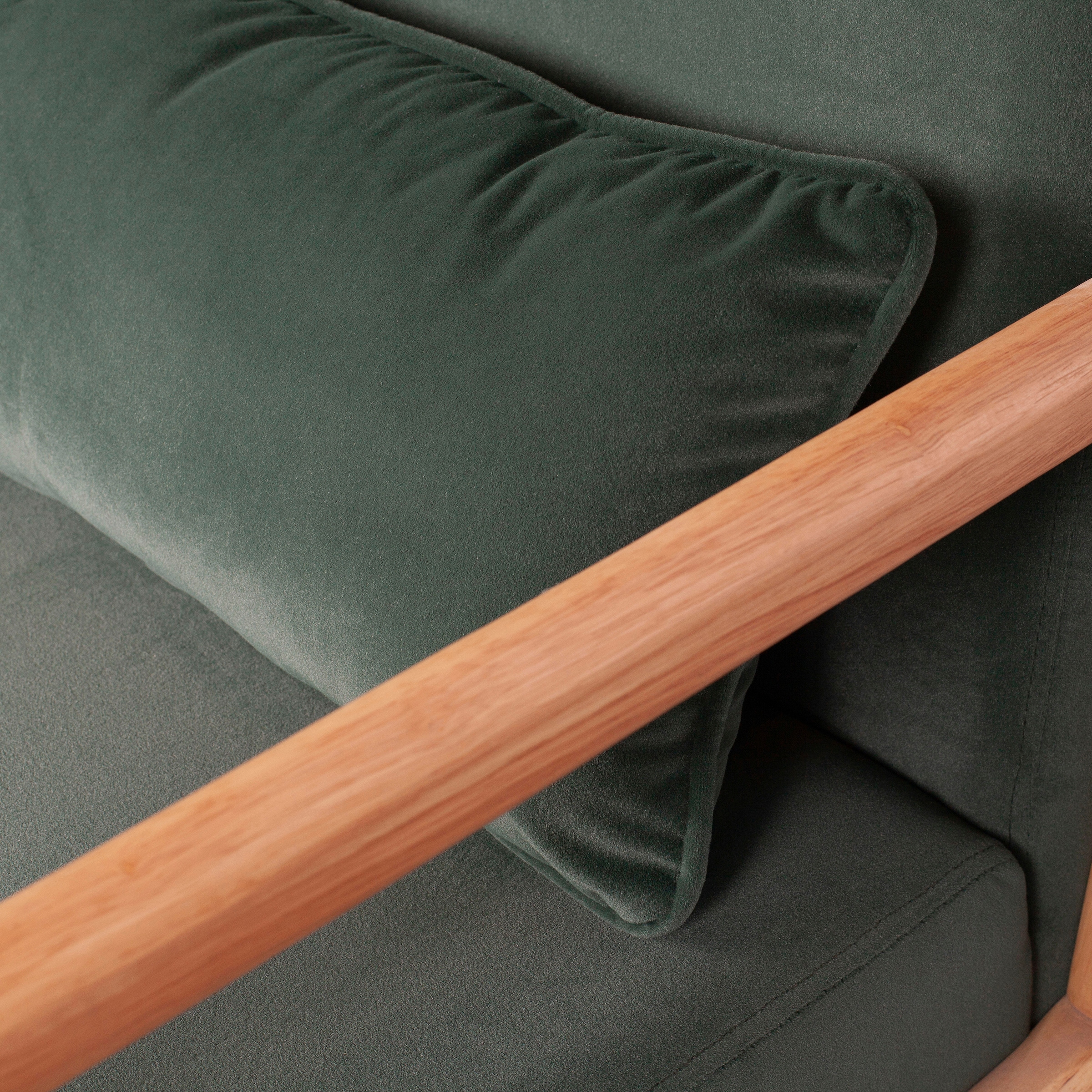 WOOOD Fauteuil lounge »Mark mit Gewebtem Bezug und Gummibaumholz-Rahmen B 67 x T 82 x H 75 cm« Bonne résistance à l'usure, capacité de charge 135 kg, coussin dorsal séparé