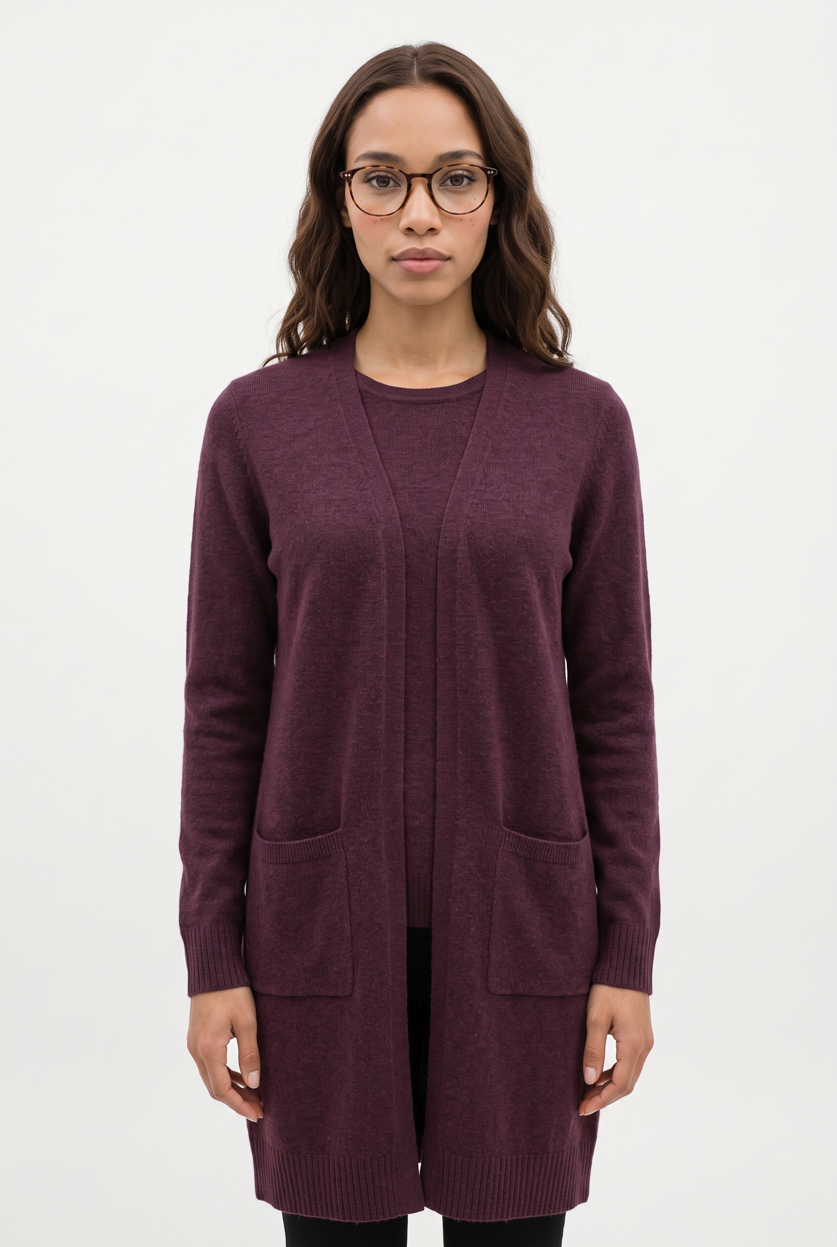 Vila Cardigan long »VIRIL LONG L/S  KNIT CARDIGAN - NOOS« mélange viscose, coupe régulière