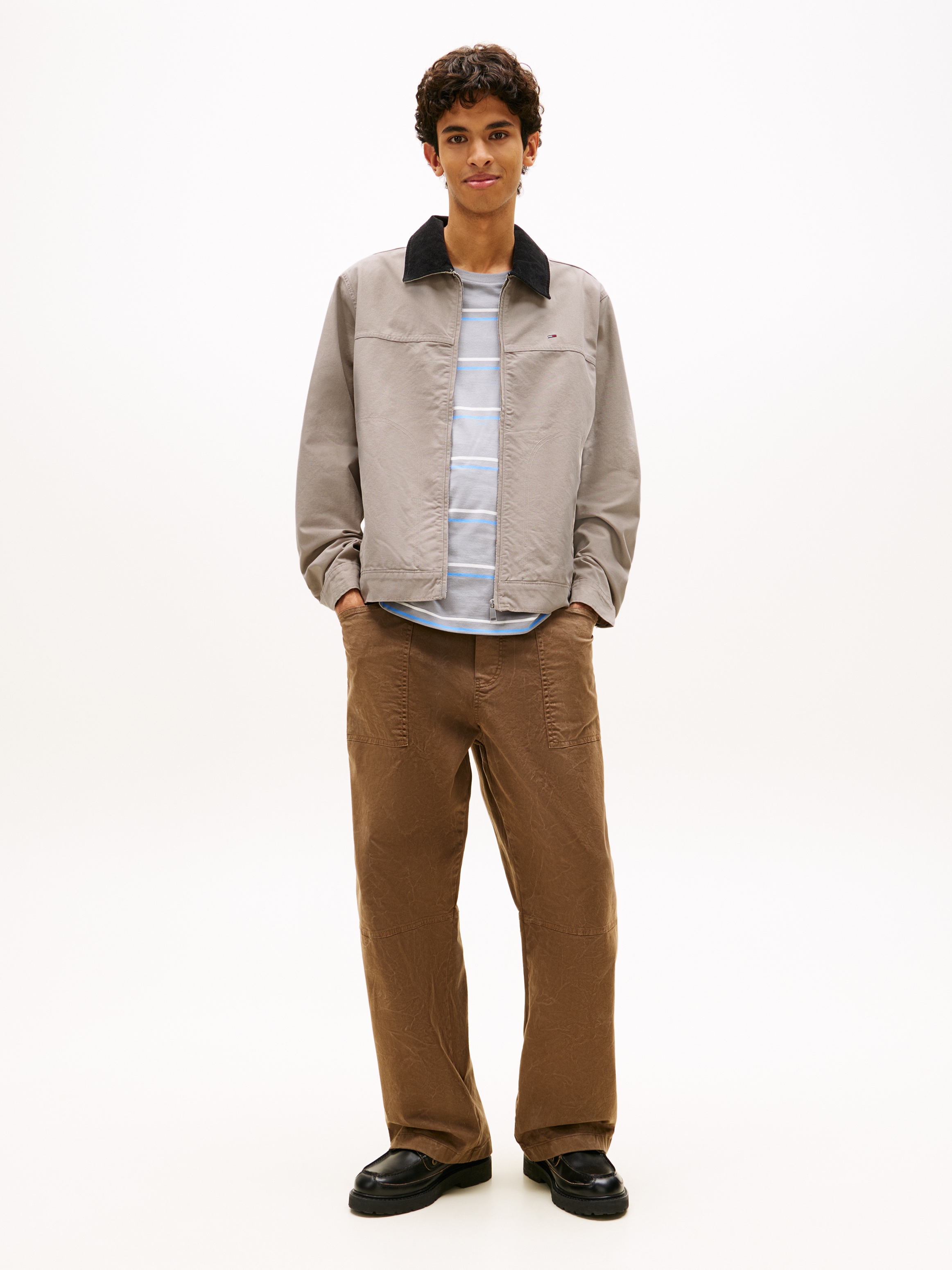 Tommy Jeans Blouson »TJM REGULAR COTTON RANCH« ohne Kapuze Regular fit mit Umlegekragen