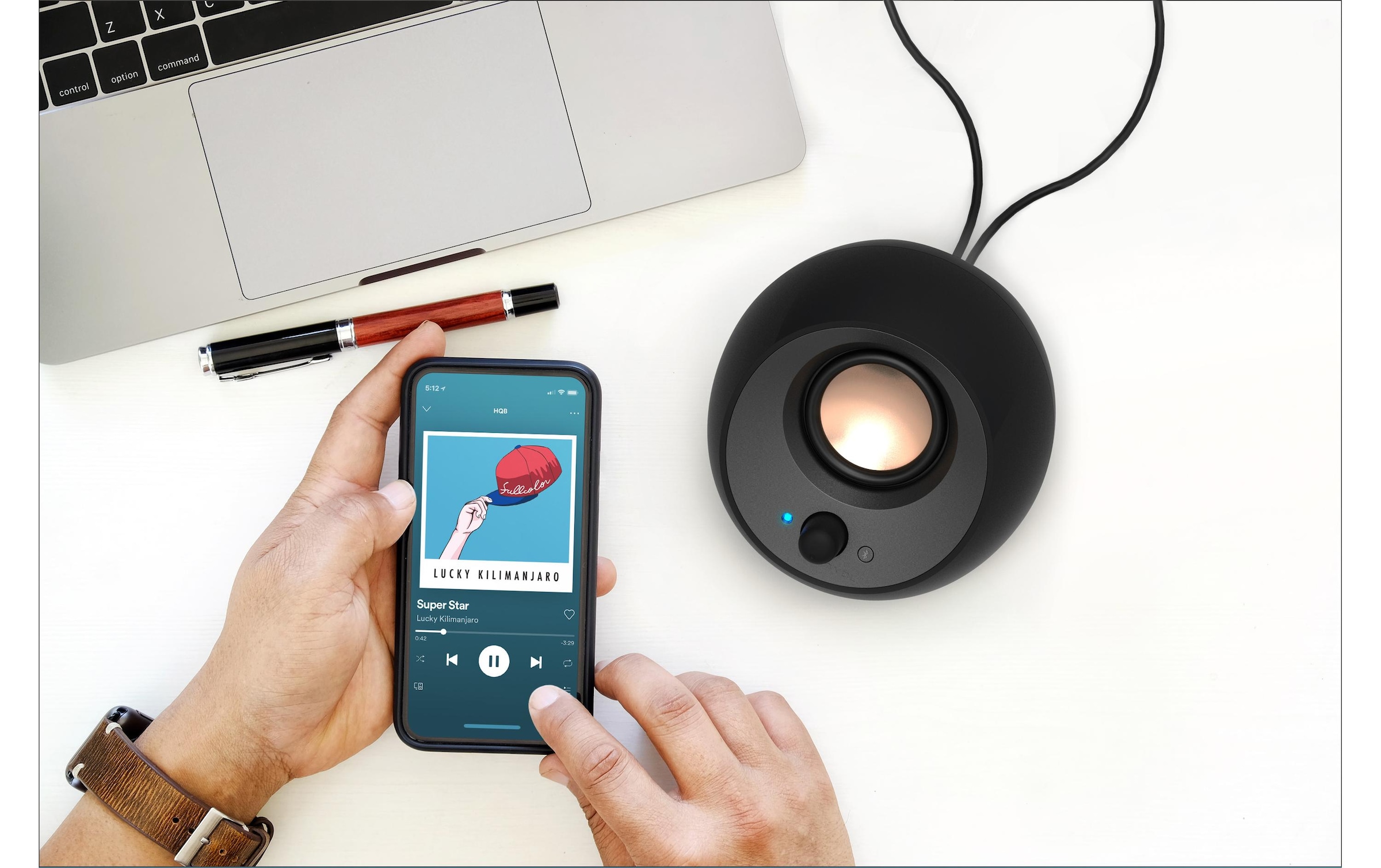 Creative PC-Lautsprecher »Pebble V3« 2.0 (Bluetooth Lautstärkeanpassung 8 W) Bluetooth 5.0