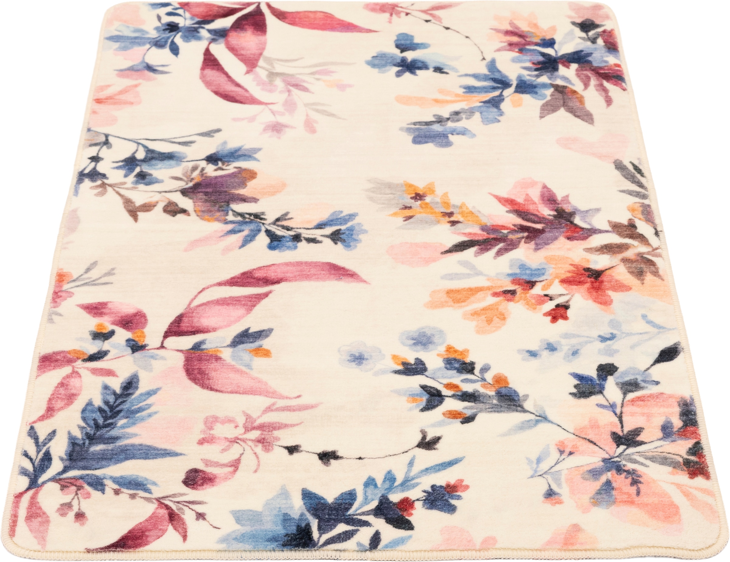 Gino Falcone Tapis de bain »Aquata GF-159, Badvorleger, Badezimmer Teppich« Höhe 5 mm Badteppich, bedruckt, Blumen Design, rechteckig