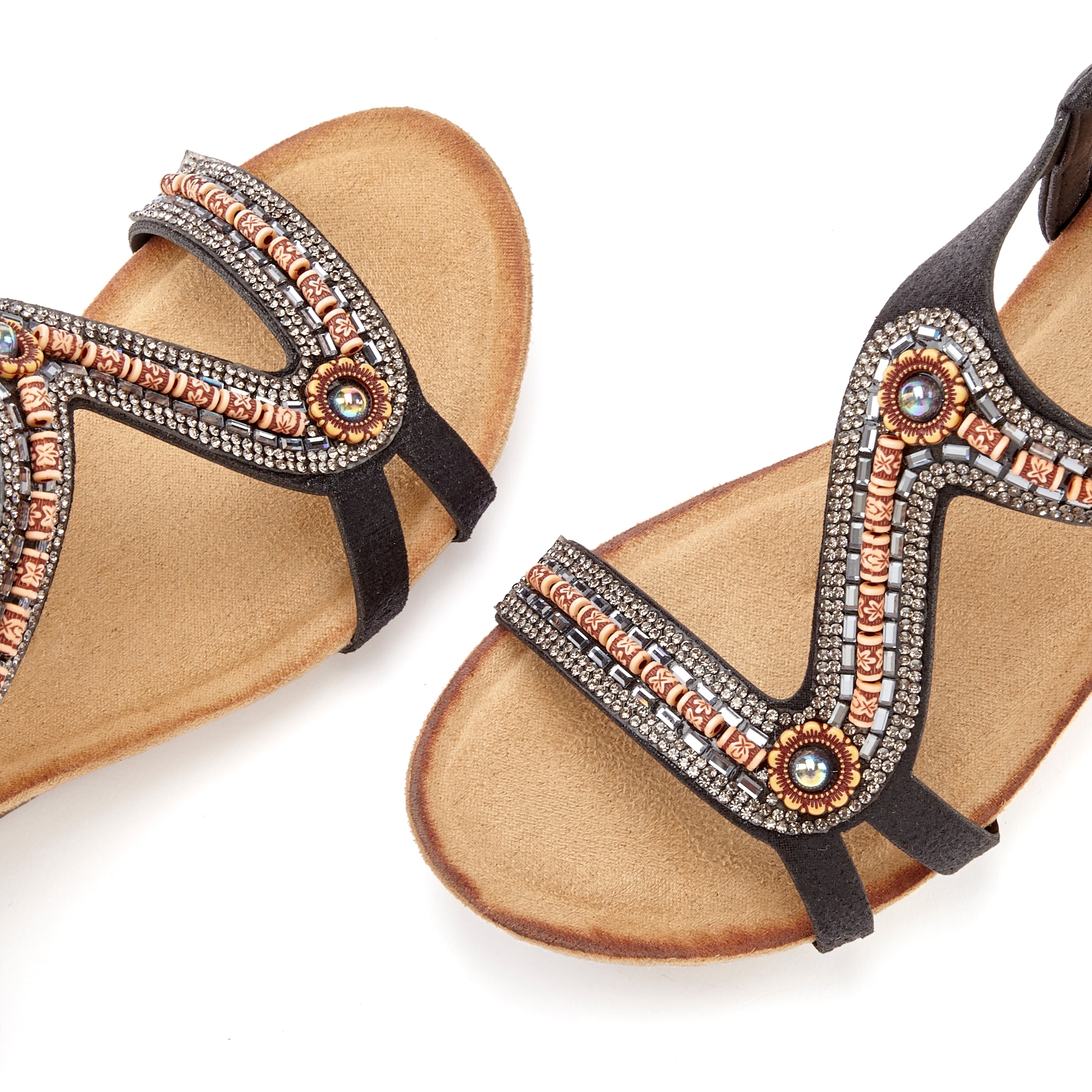 Vivance Sandalette »Sommerschuh«  Sandale, Sommerschuh mit Glitzerdetails und elastischem Riemchen VEGAN