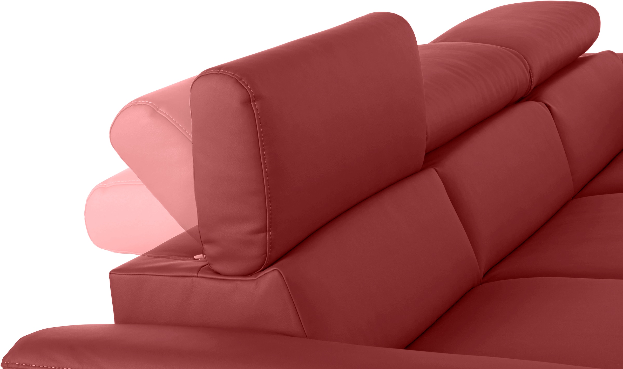 COTTA Ecksofa »Komaris L-Form, B: 244 cm« mit Kopfteilverstellung, optional Bettfunktion, Bettkasten & Licht