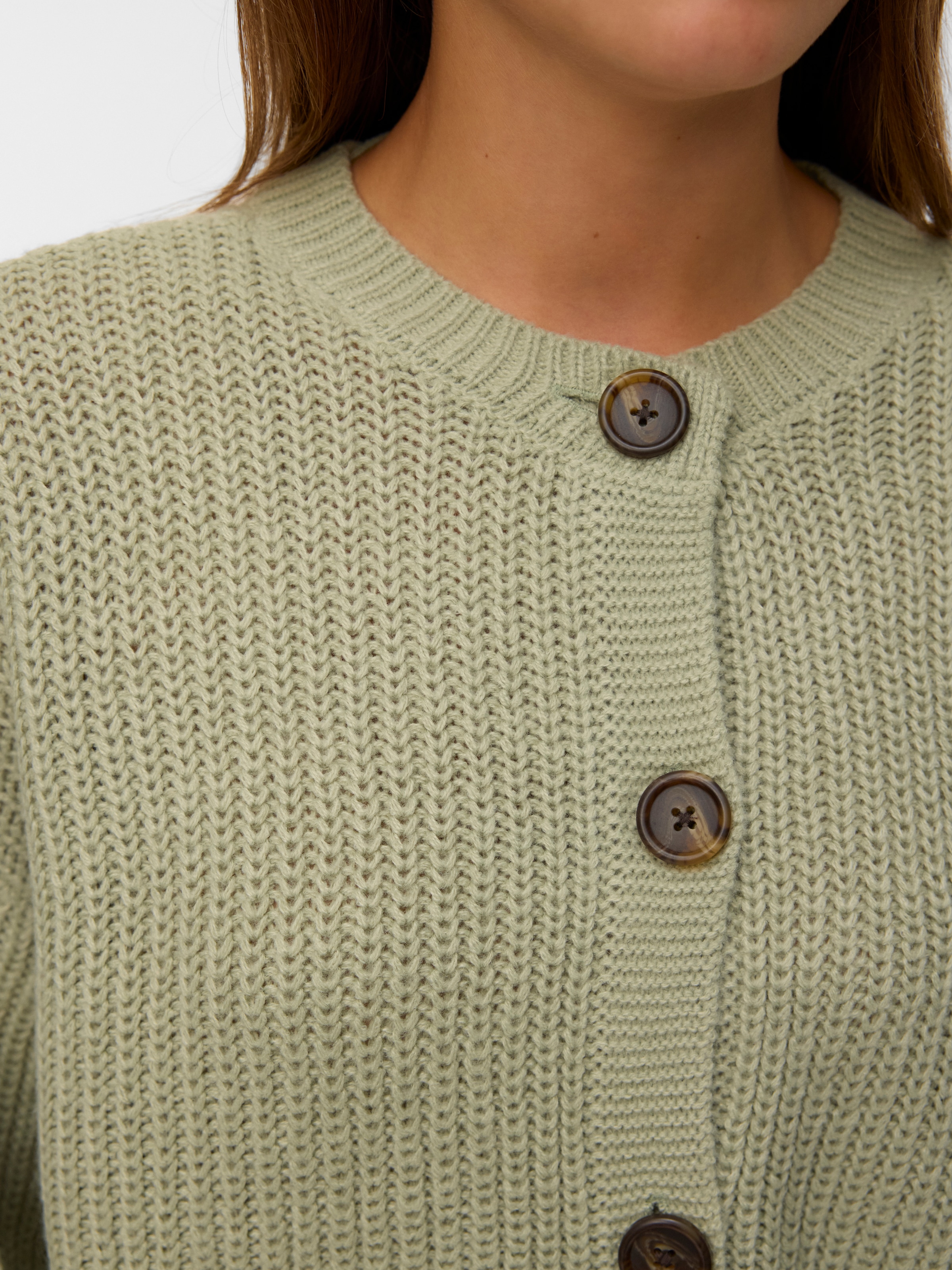 Vero Moda Strickjacke »VMLEA LS O-NECK CARDIGAN NOOS« Kunstfaser, loose fit