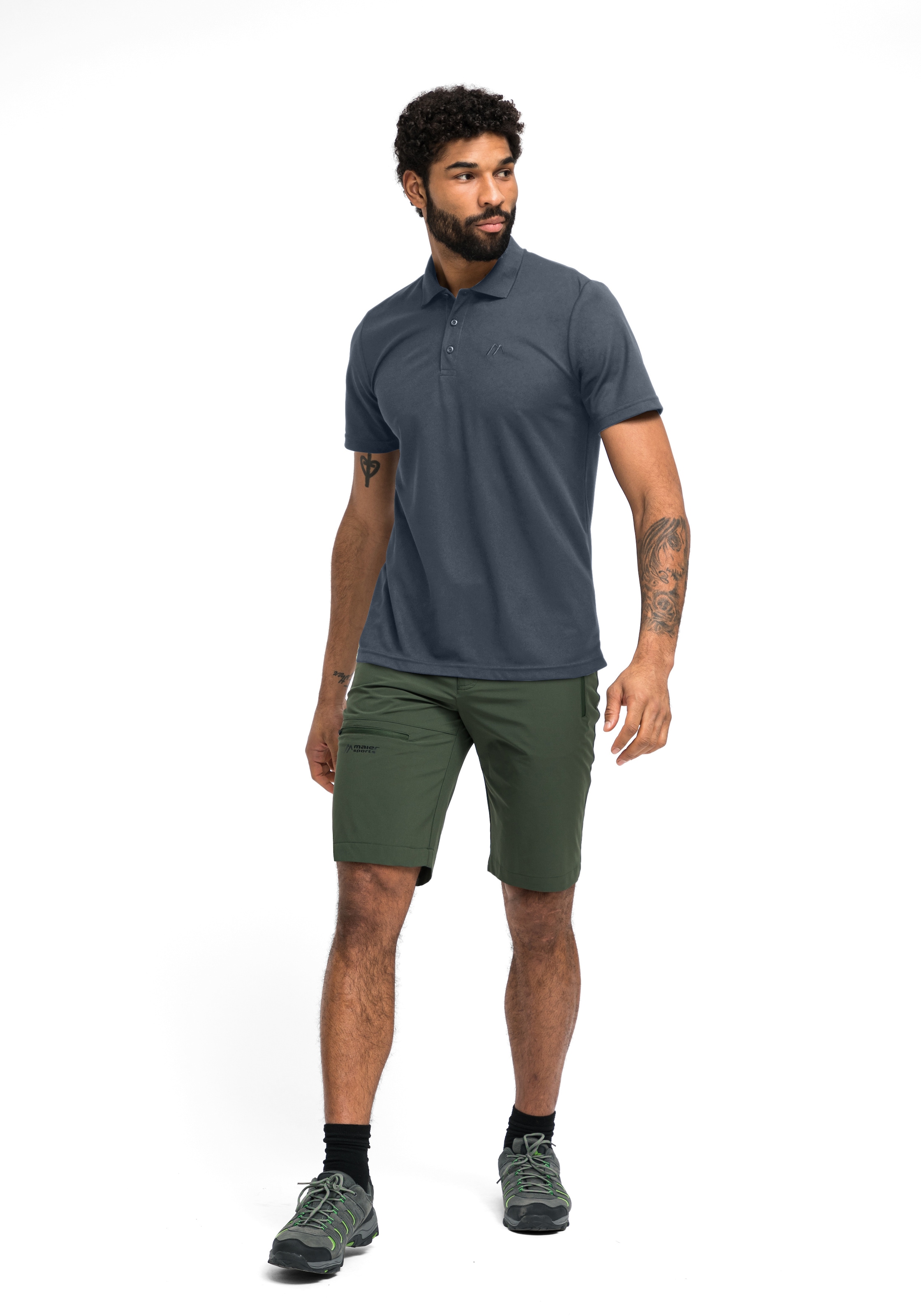 Maier Sports Poloshirt »Ulrich« Herren Polo kurzarm, leichtes Shirt, Funktionsshirt mit Kragen Reg Fit