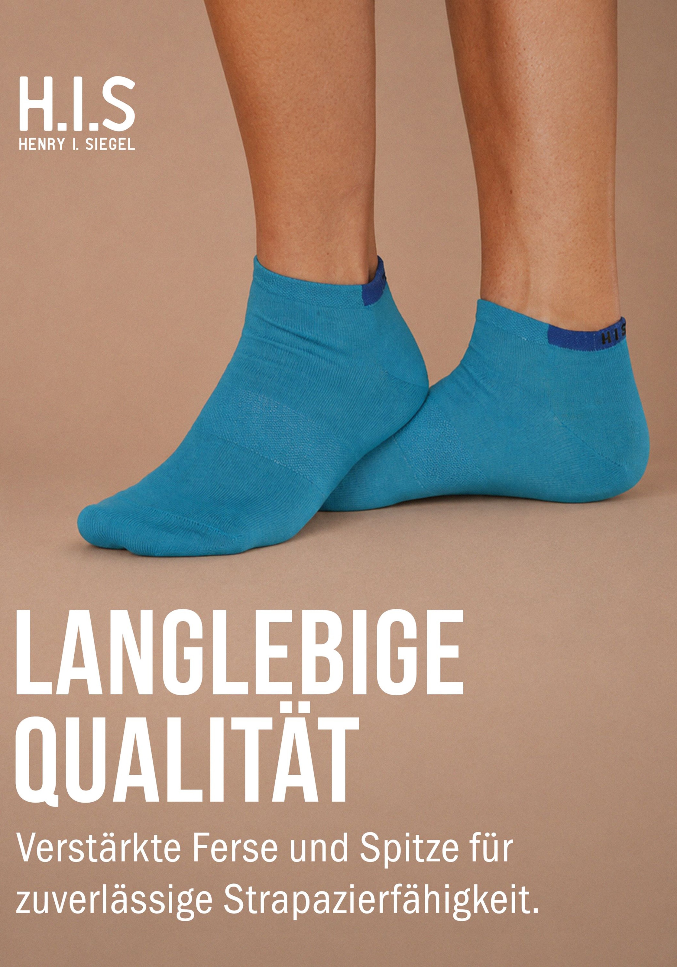 H.I.S Chaussettes de baskets »Sneaker Socken Herren Damen, Kurzschaft Socken« Paquet, 10 cuis tlg. avec zones de charge renforcées