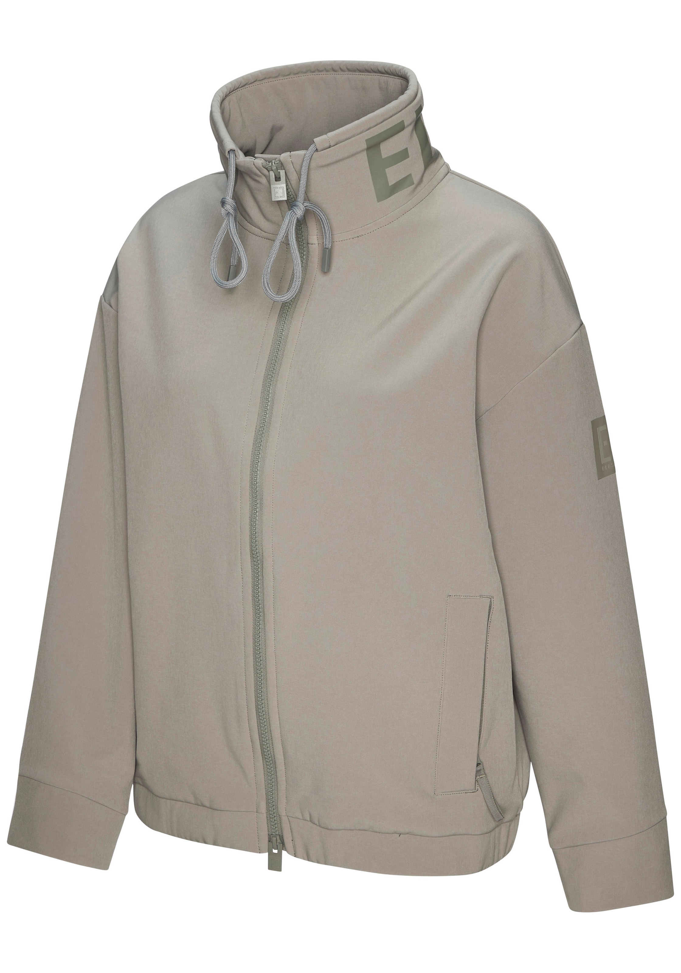 Elbsand Softshelljacke mit hohem, verstellbaren Kragen