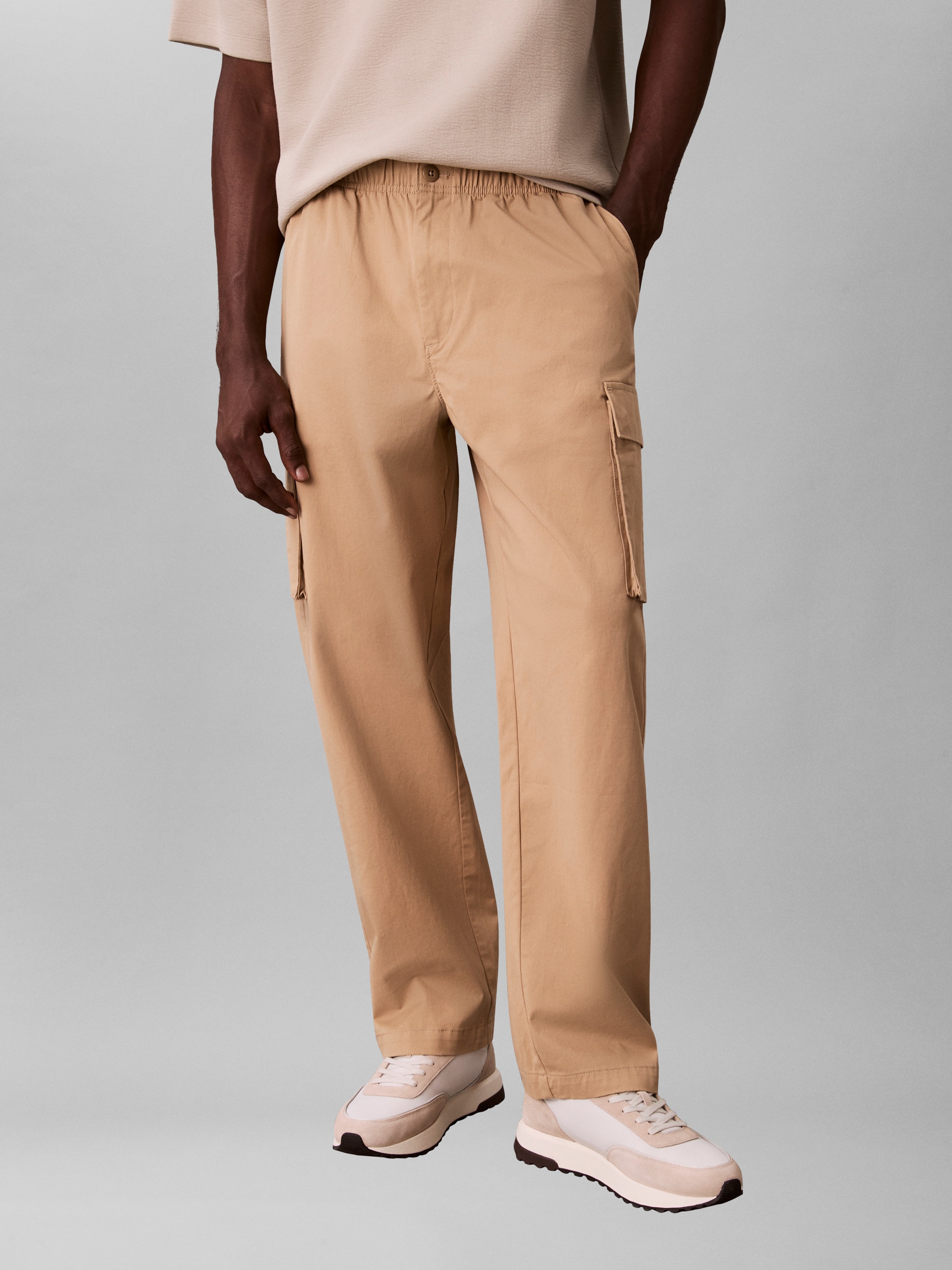 Calvin Klein Jeans Pantalon cargo »CO PULL ON STRAIGHT CARGO PANT«  in Unifarbe