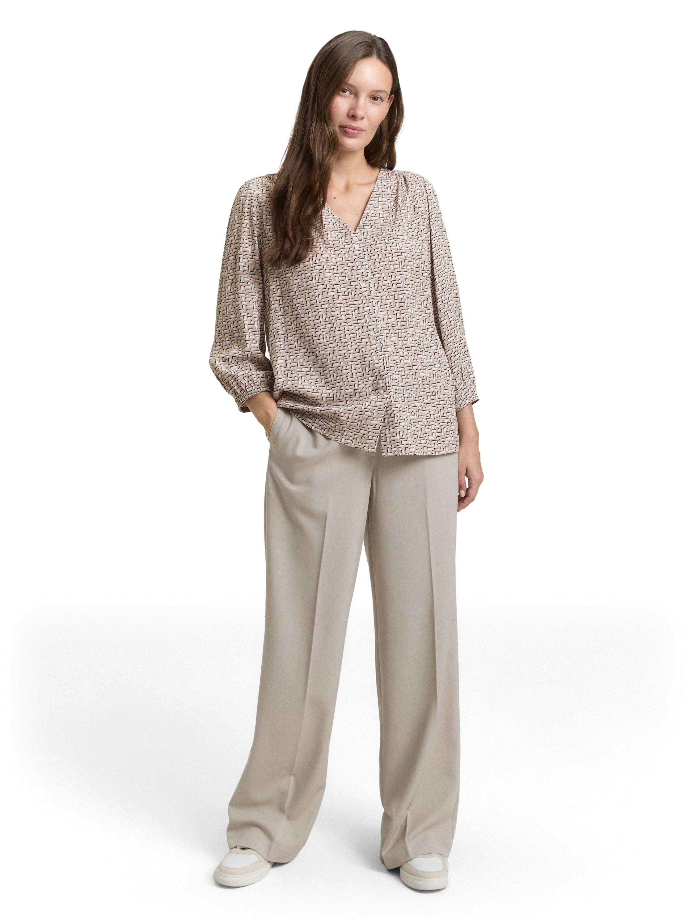 TOM TAILOR Klassische Bluse mit All-Over Print